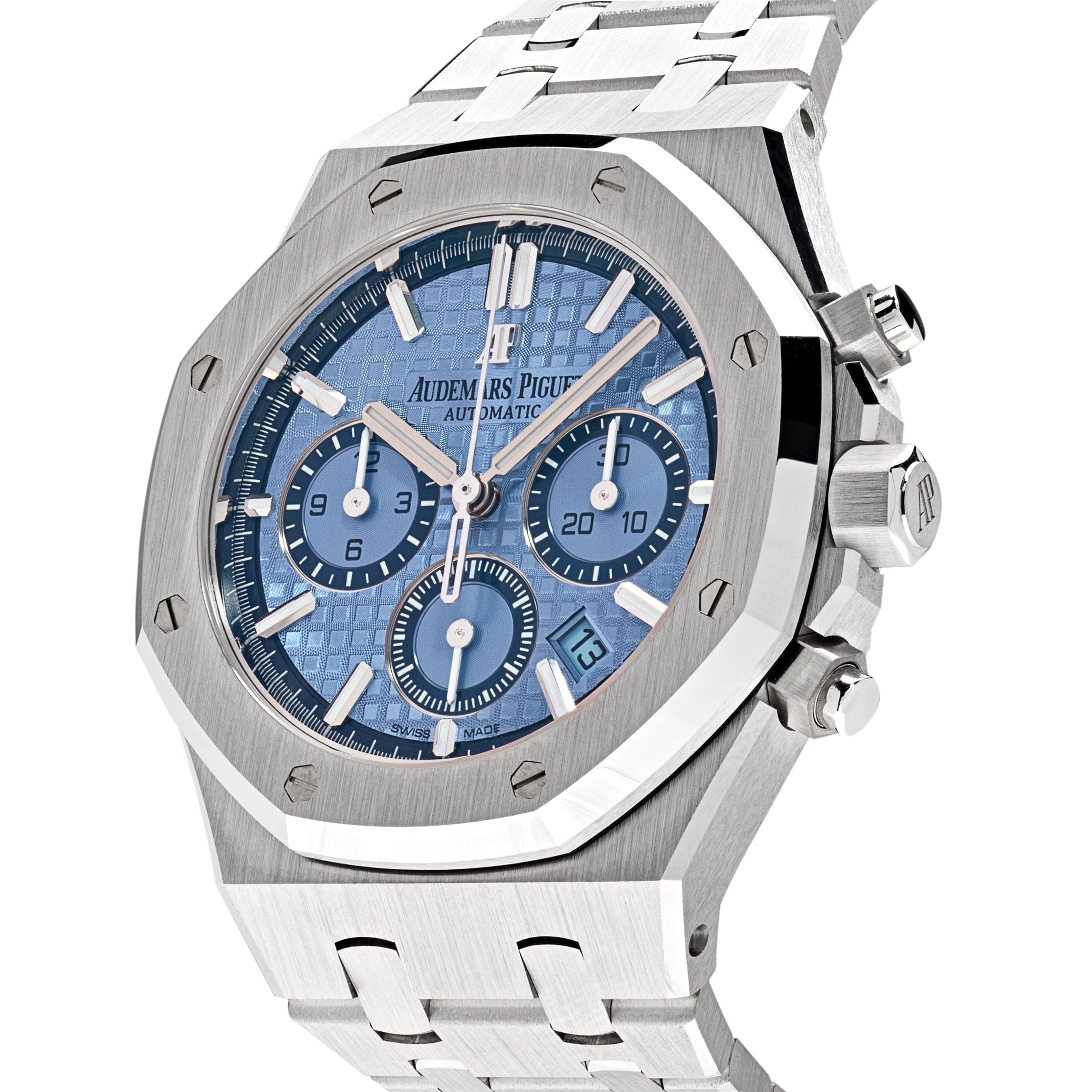 Audemars Piguet Royal Oak 26317BC.OO.1256BC.01 Selfwinding Chronograph White Gold Light Blue Dial Limited Edition view 2
