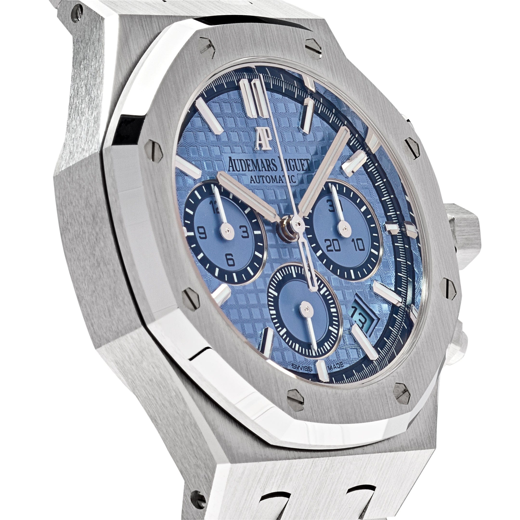 Audemars Piguet Royal Oak 26317BC.OO.1256BC.01 Selfwinding Chronograph White Gold Light Blue Dial Limited Edition view 3