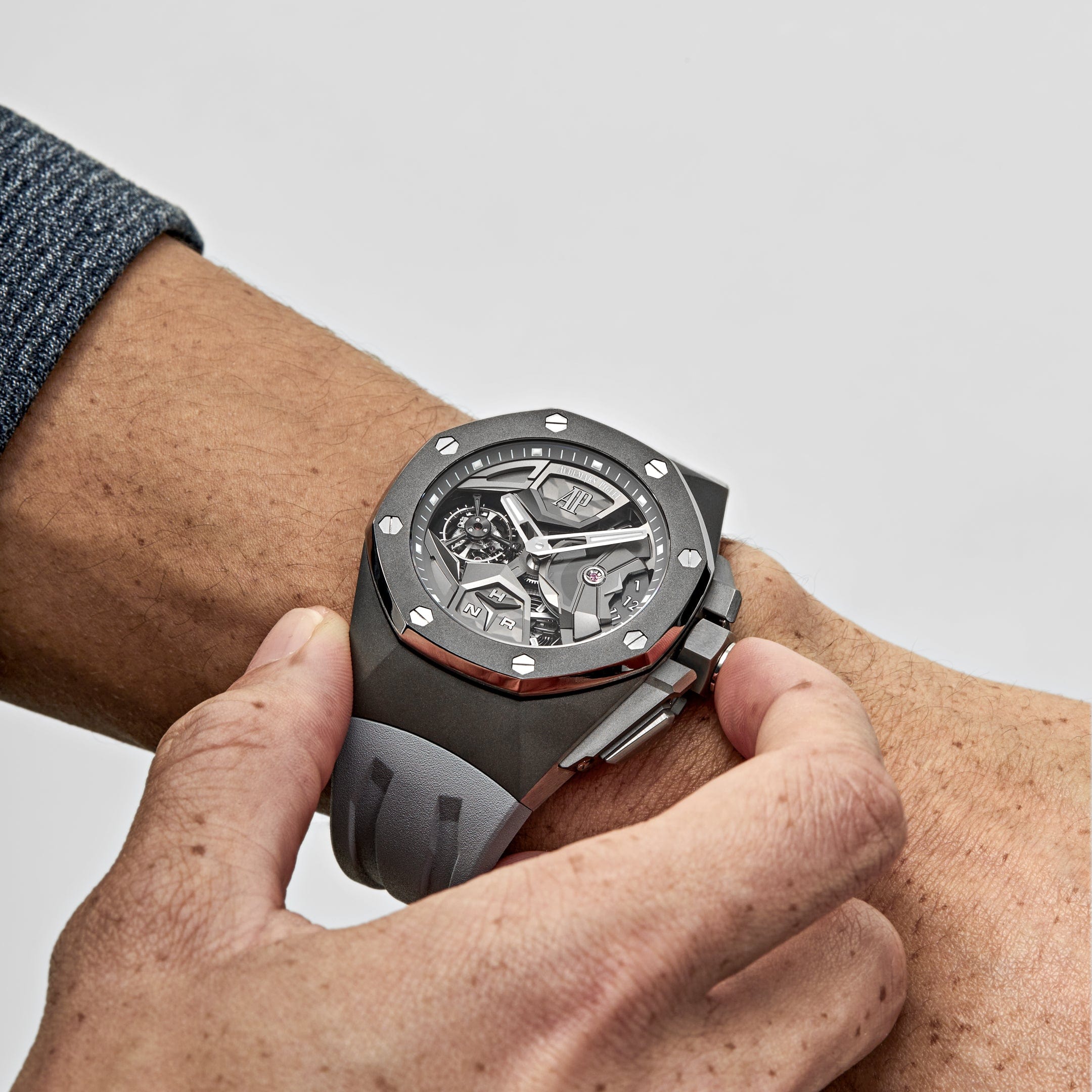 Audemars Piguet Royal Oak Concept 26589TI.GG.D006CA.01 Flying Tourbillon GMT Titanium Limited Edition view 2