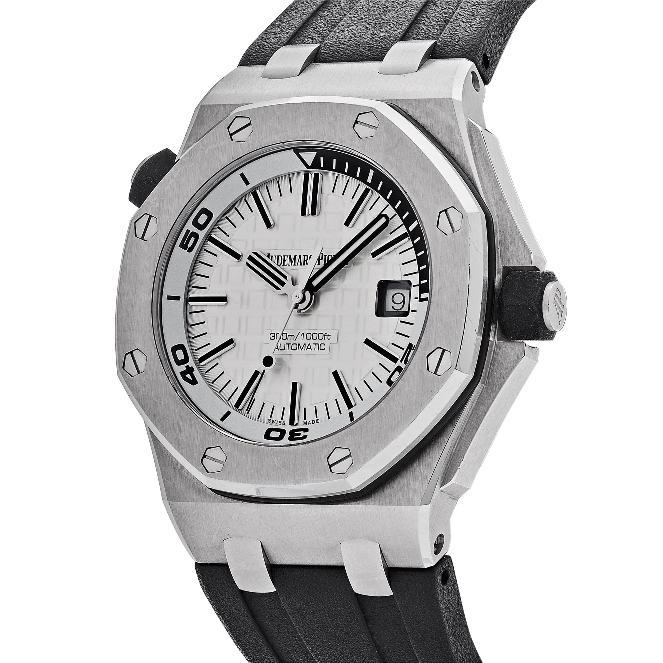Audemars Piguet Royal Oak Offshore 15710ST.OO.A002CA.02 Diver Stainless Steel White Dial view 3