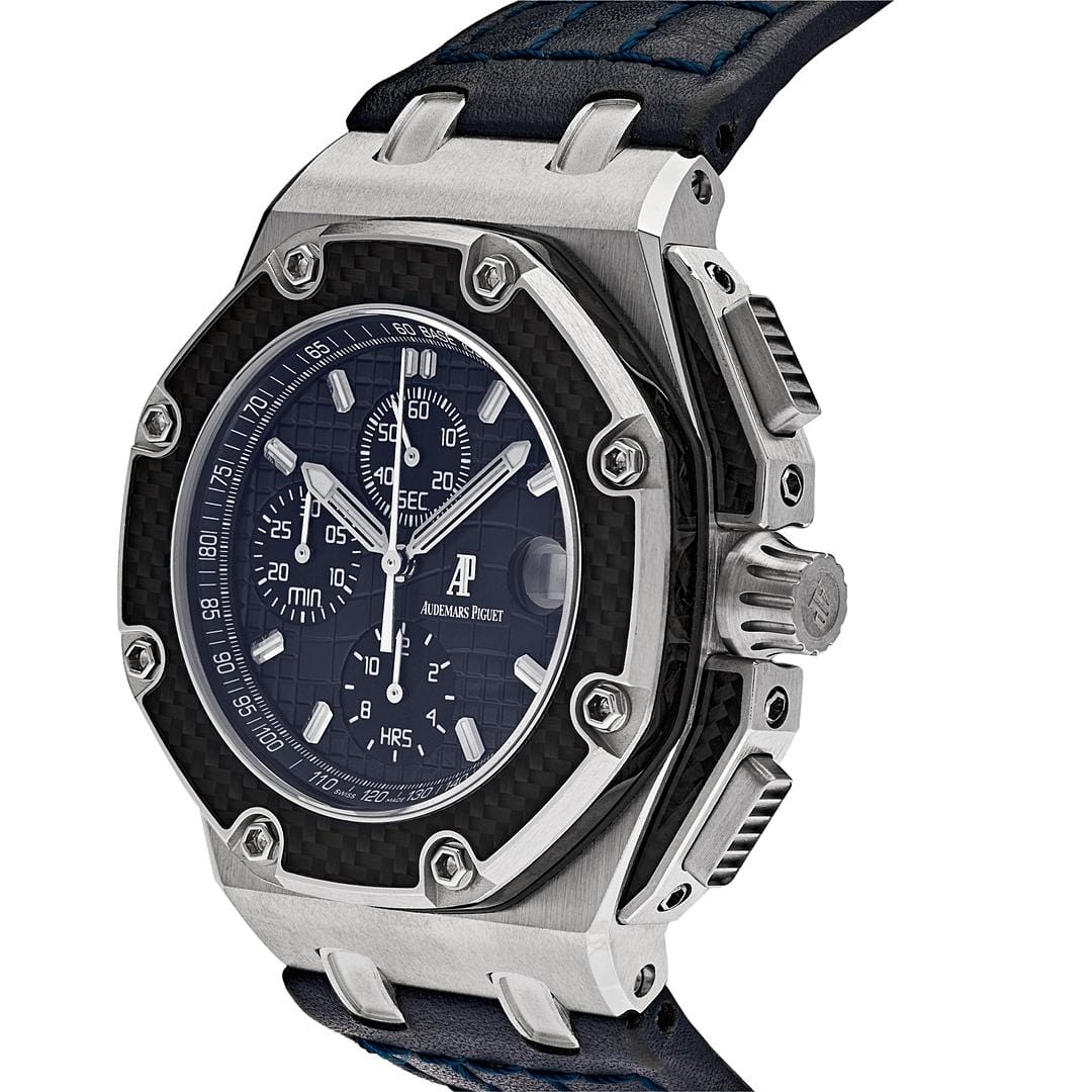 Audemars Piguet Royal Oak Offshore 26030PO.00.D021IN.01 'Juan Pablo Montoya' Blue Dial (2005) view 2