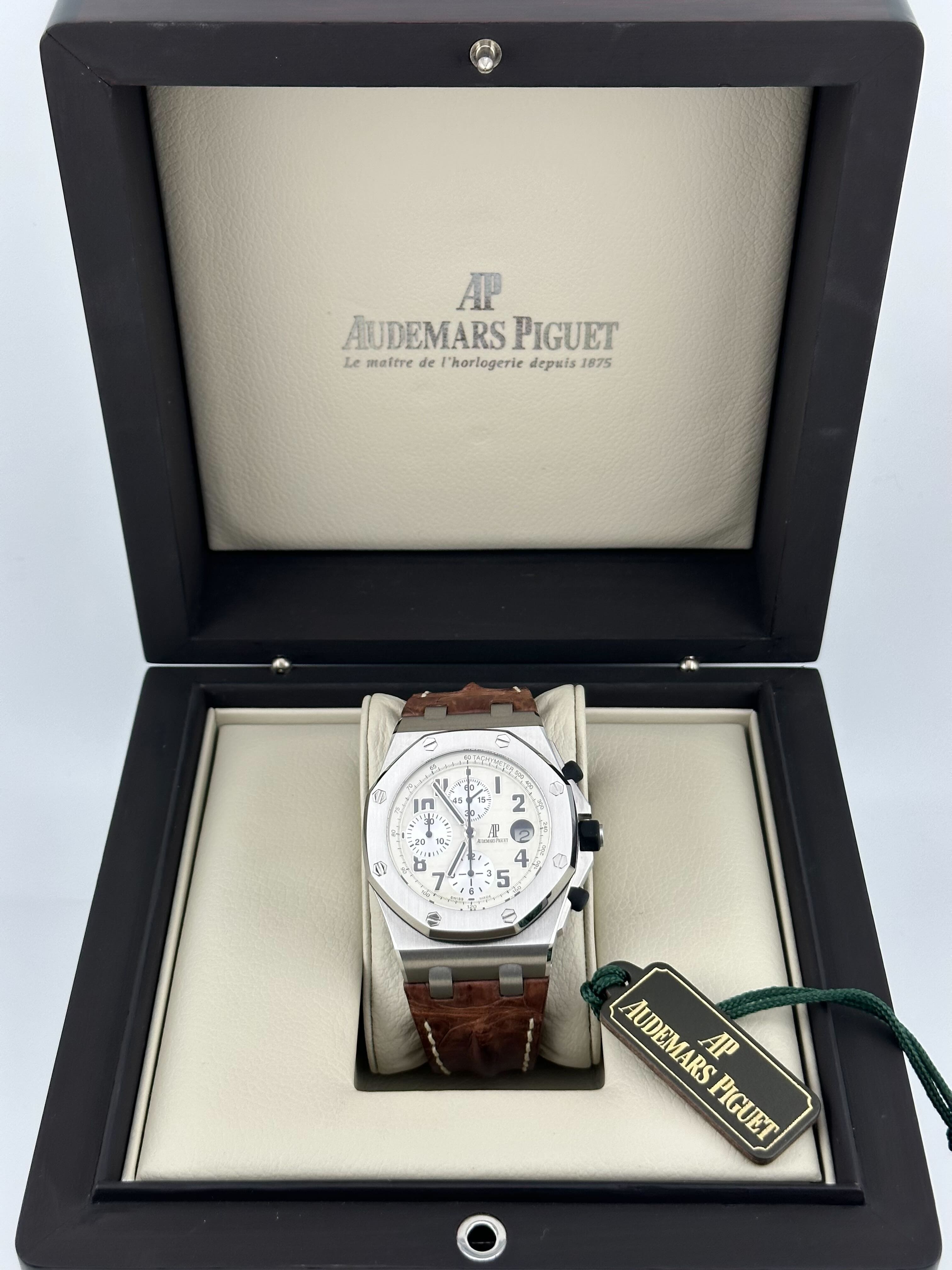 Audemars Piguet Royal Oak Offshore 26020ST.OO.D091CR.01.A Chronograph 'Safari' Stainless Steel White Dial view 2