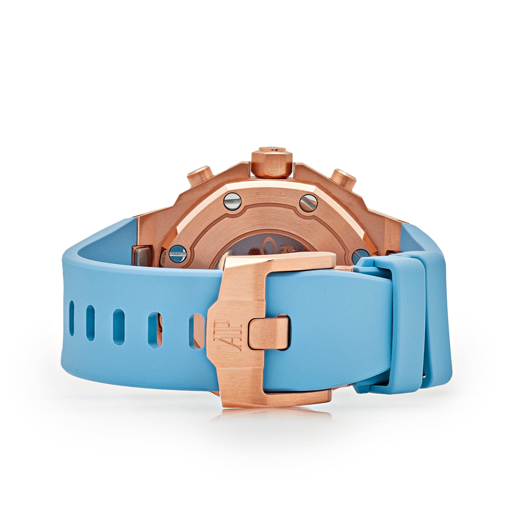 Audemars Piguet Royal Oak Offshore 26231OR.ZZ.A085CA.01 Chronograph Rose Gold Blue Dial Diamond Bezel (2023) view 6