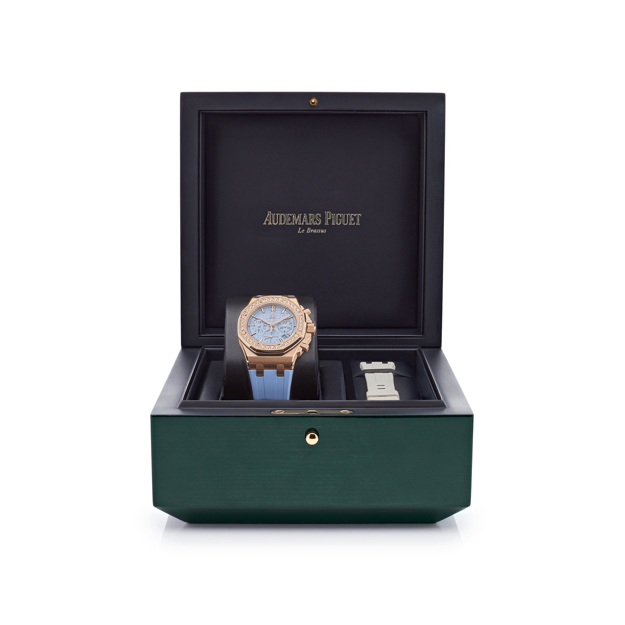 Audemars Piguet Royal Oak Offshore 26231OR.ZZ.A085CA.01 Chronograph Rose Gold Blue Dial Diamond Bezel (2023) view 8