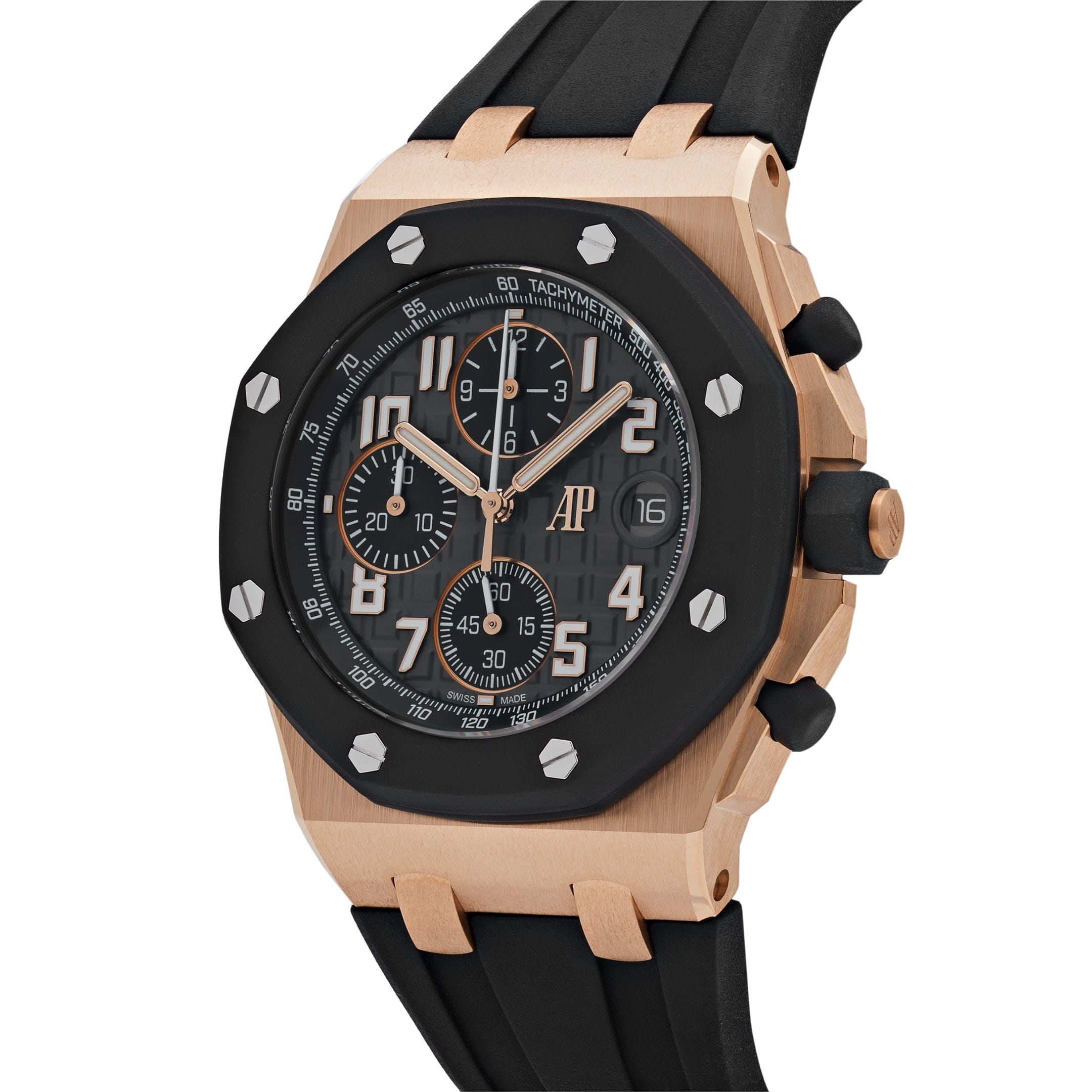 Audemars Piguet Royal Oak Offshore 26238OK.OO.A002CA.01 Chronograph Rose Gold Black Dial view 3