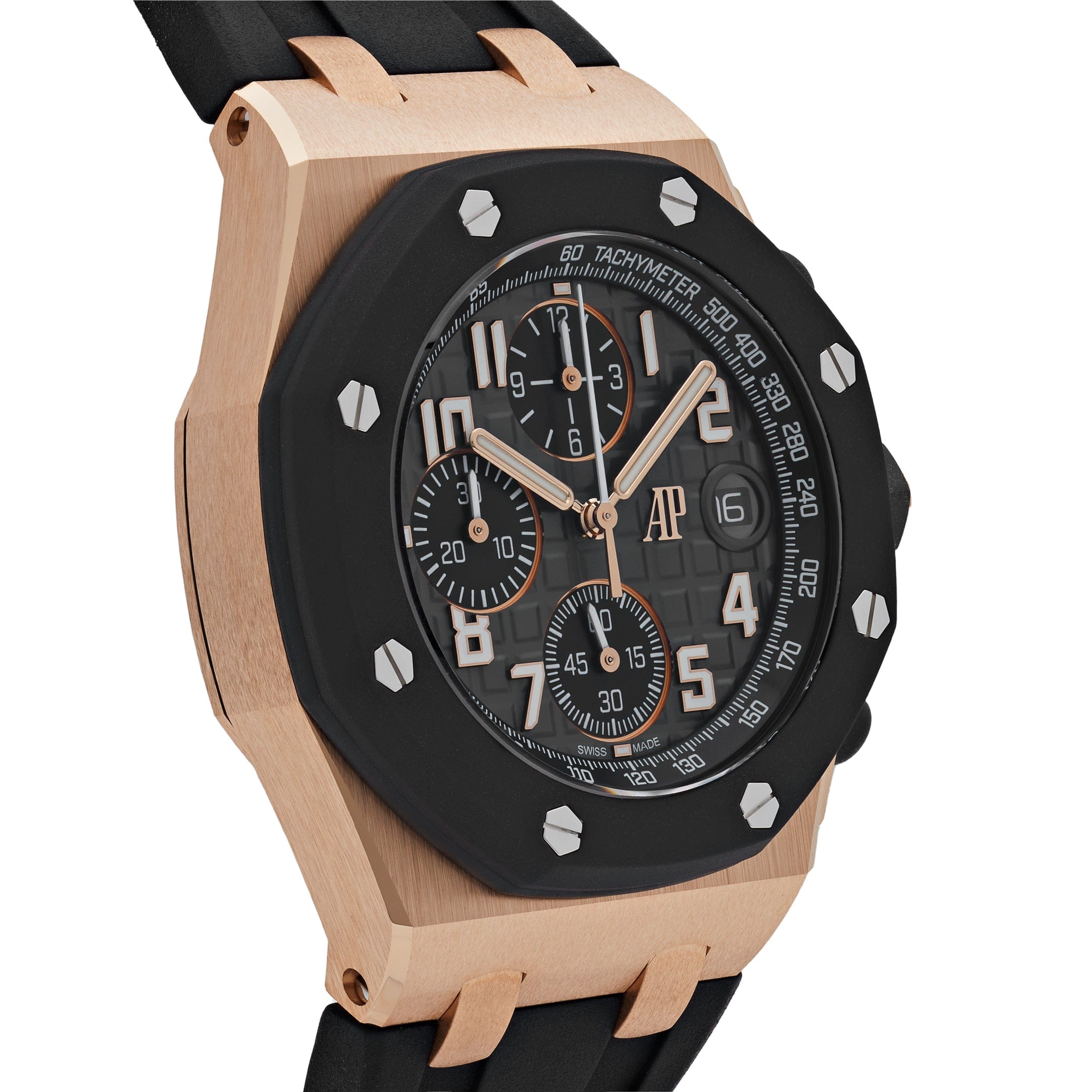 Audemars Piguet Royal Oak Offshore 26238OK.OO.A002CA.01 Chronograph Rose Gold Black Dial view 4