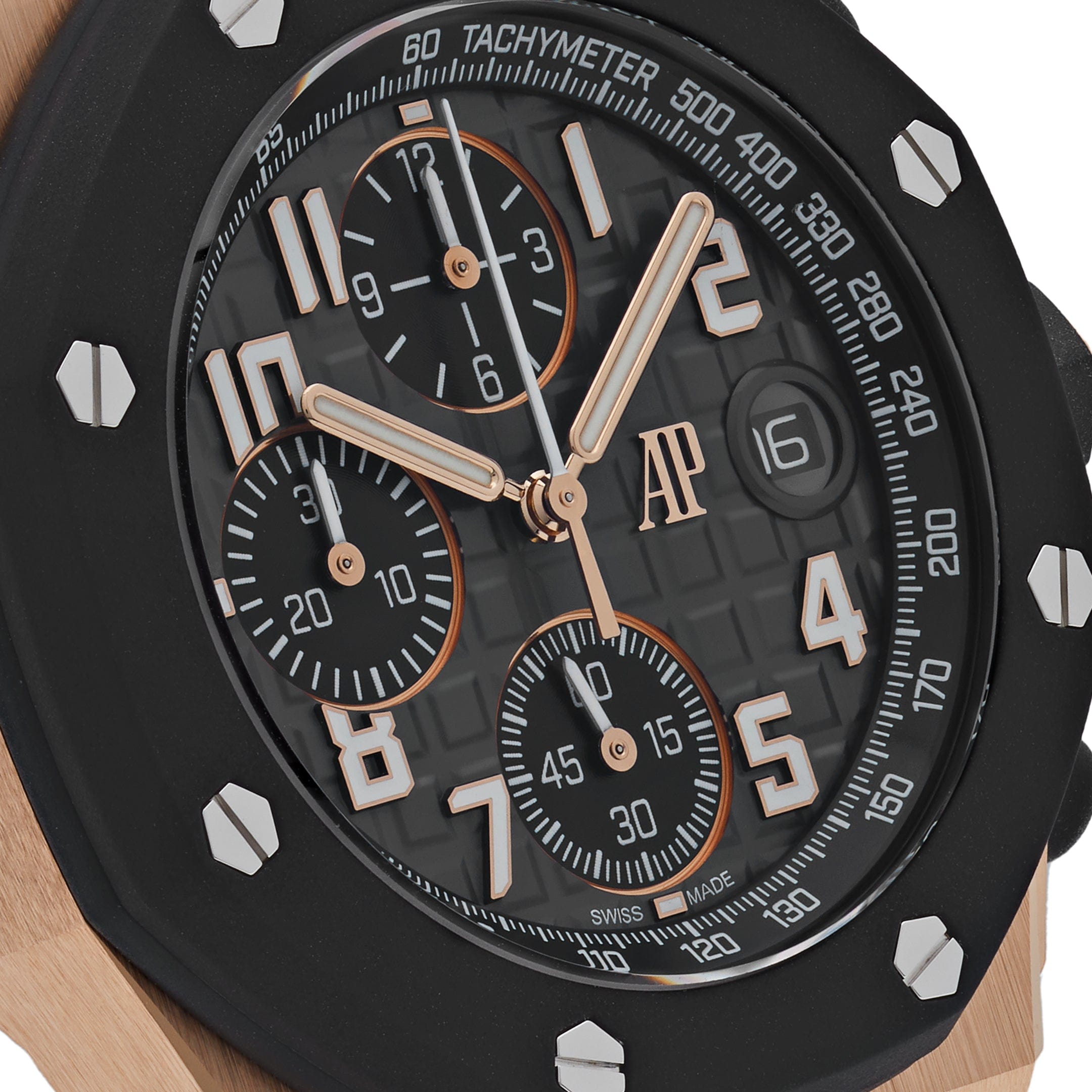 Audemars Piguet Royal Oak Offshore 26238OK.OO.A002CA.01 Chronograph Rose Gold Black Dial view 5