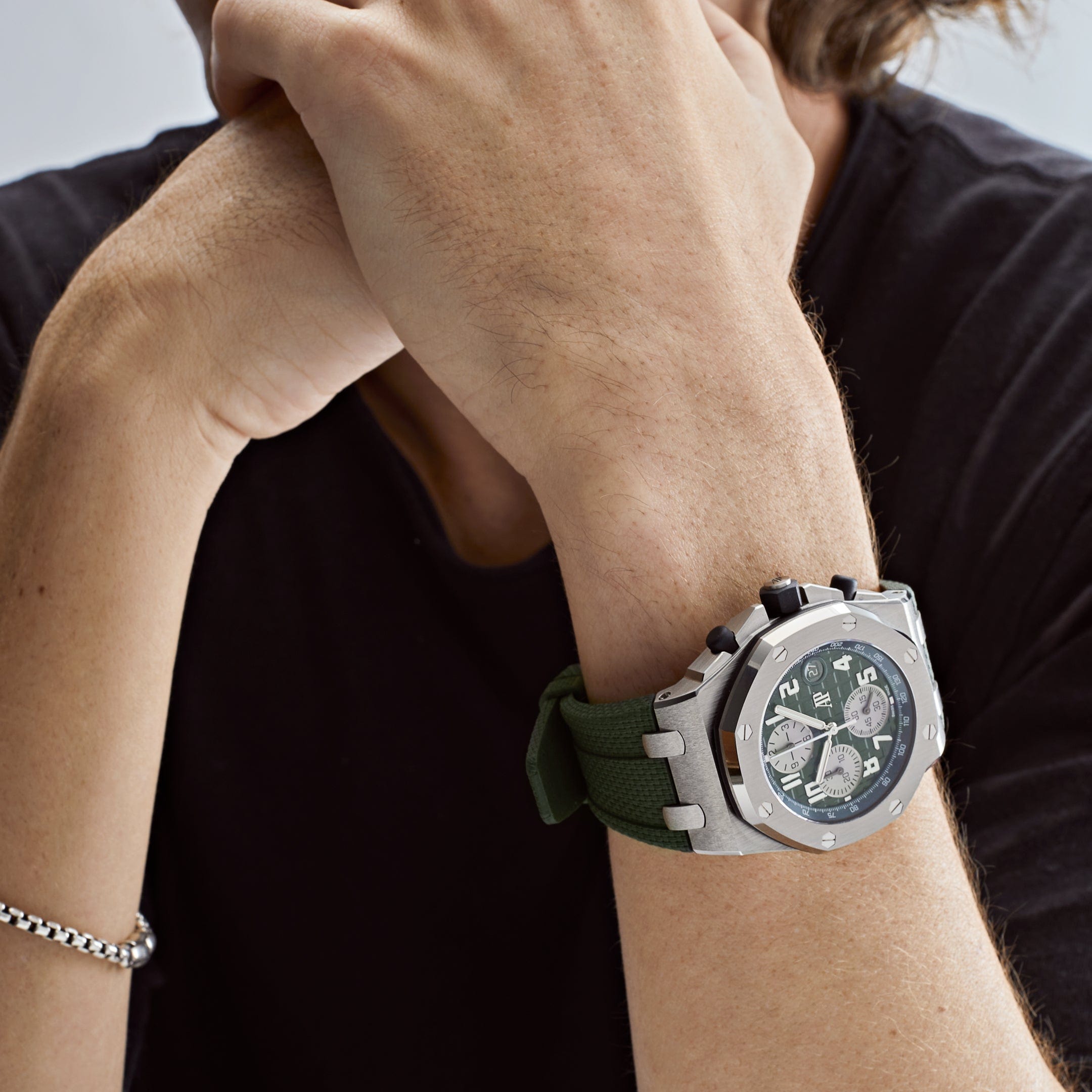 Audemars Piguet Royal Oak Offshore 26238TI.OO.A056CA.01 Chronograph Titanium Green Dial view 2