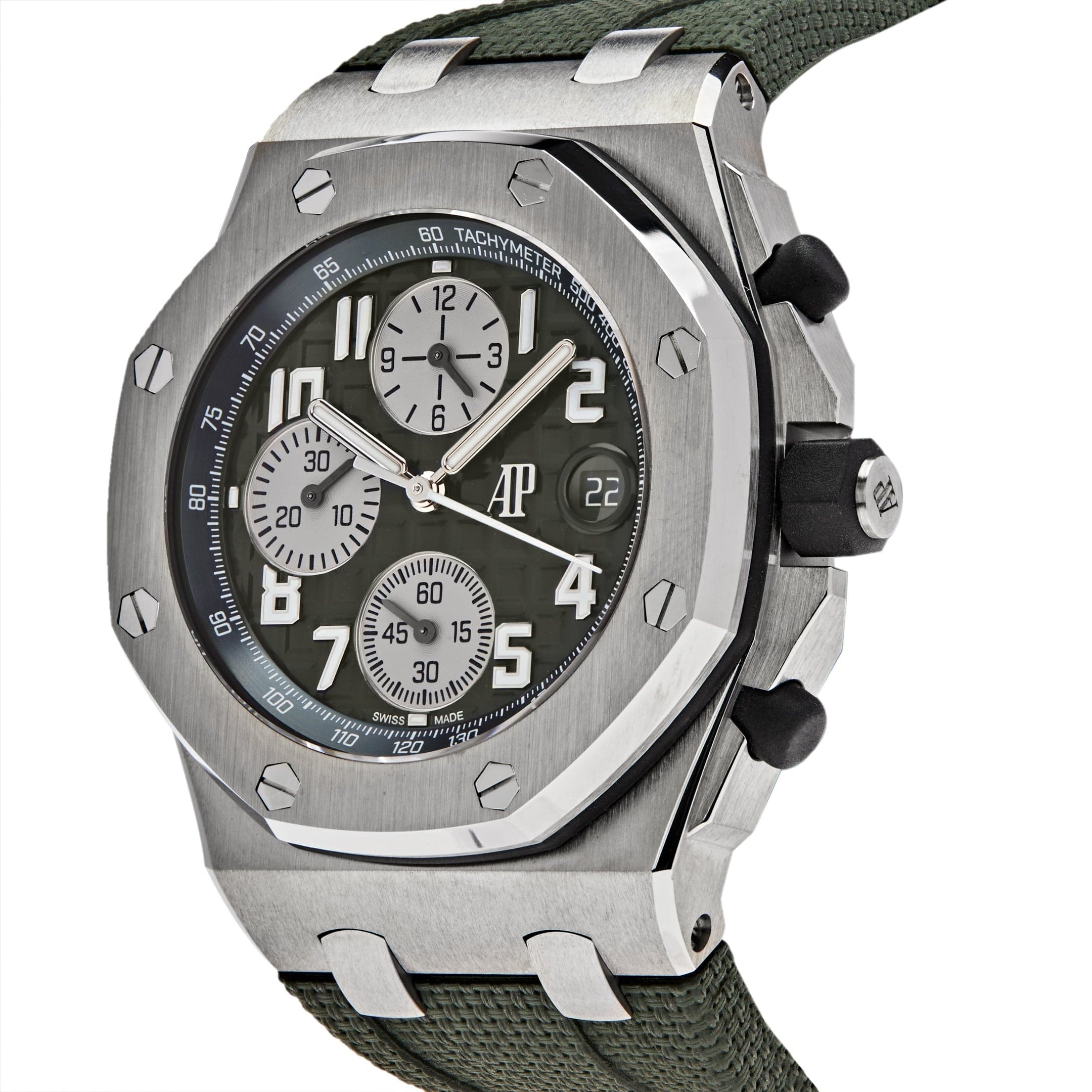 Audemars Piguet Royal Oak Offshore 26238TI.OO.A056CA.01 Chronograph Titanium Green Dial view 3