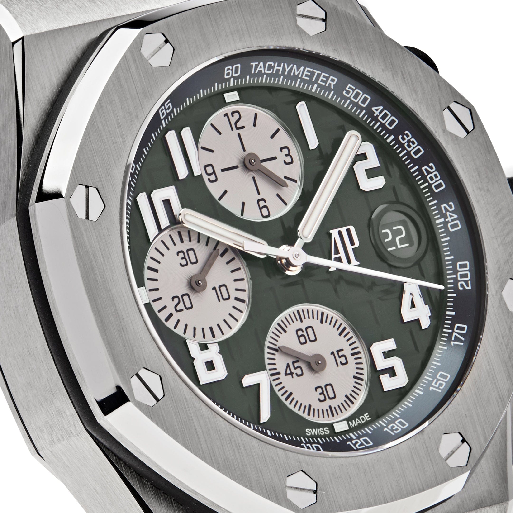 Audemars Piguet Royal Oak Offshore 26238TI.OO.A056CA.01 Chronograph Titanium Green Dial view 4