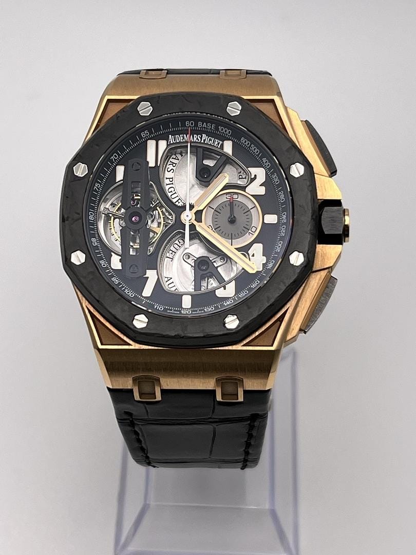 Audemars Piguet Royal Oak Offshore 26288OF.OO.D002CR.01 Chronograph 'Tourbillon' Rose Gold Black Dial view 2
