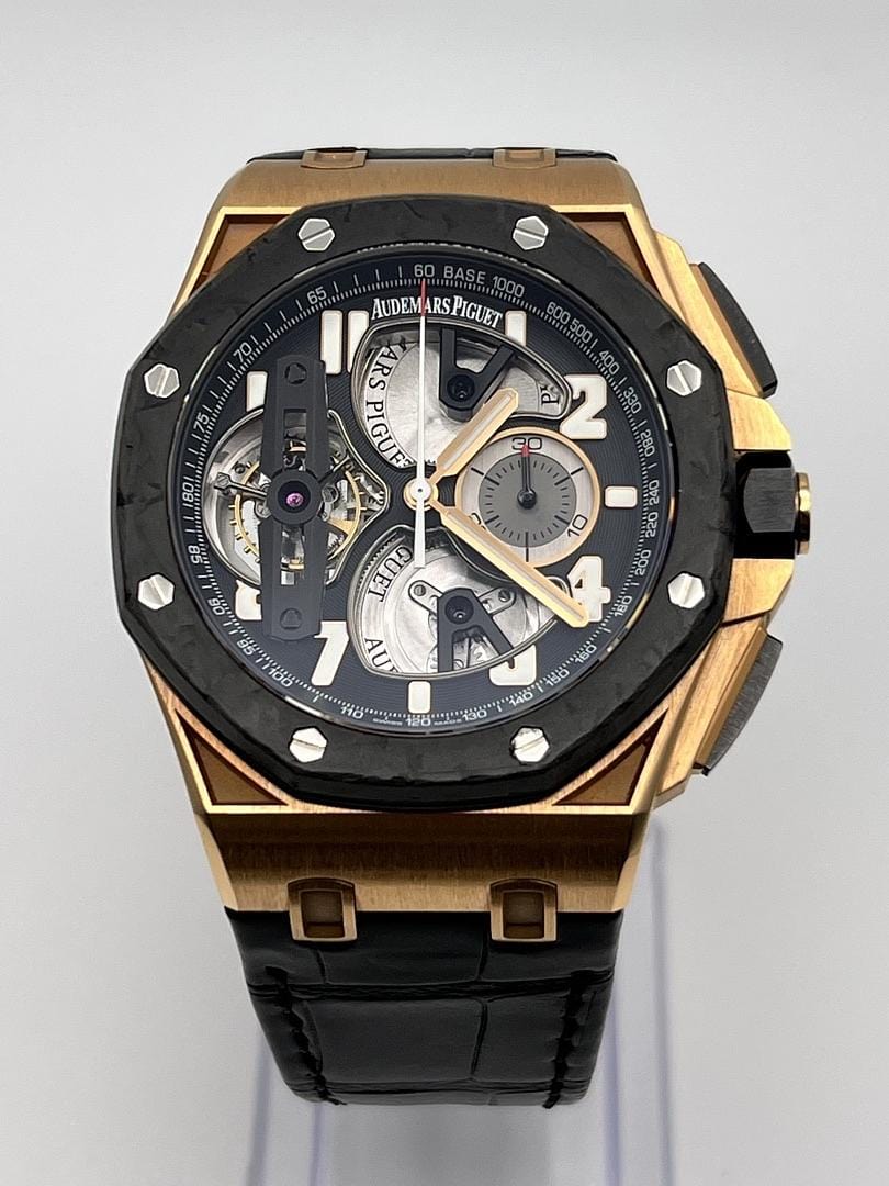 Audemars Piguet Royal Oak Offshore 26288OF.OO.D002CR.01 Chronograph 'Tourbillon' Rose Gold Black Dial view 3