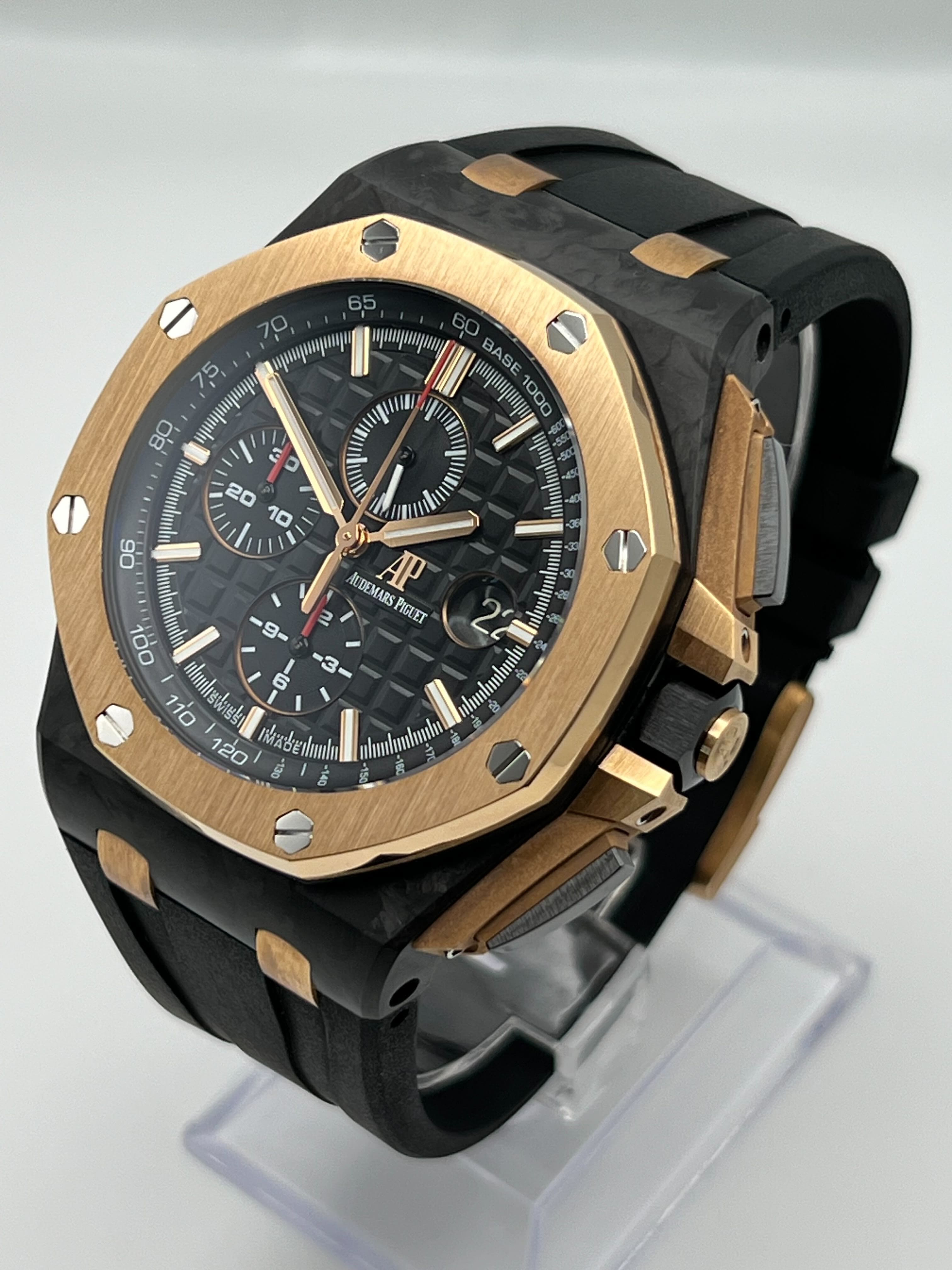 Audemars Piguet Royal Oak Offshore 26406FR.OO.A002CA.01 Chronograph 'QE II Cup 2016' Black and Rose Gold Black Dial Limited Edition view 5
