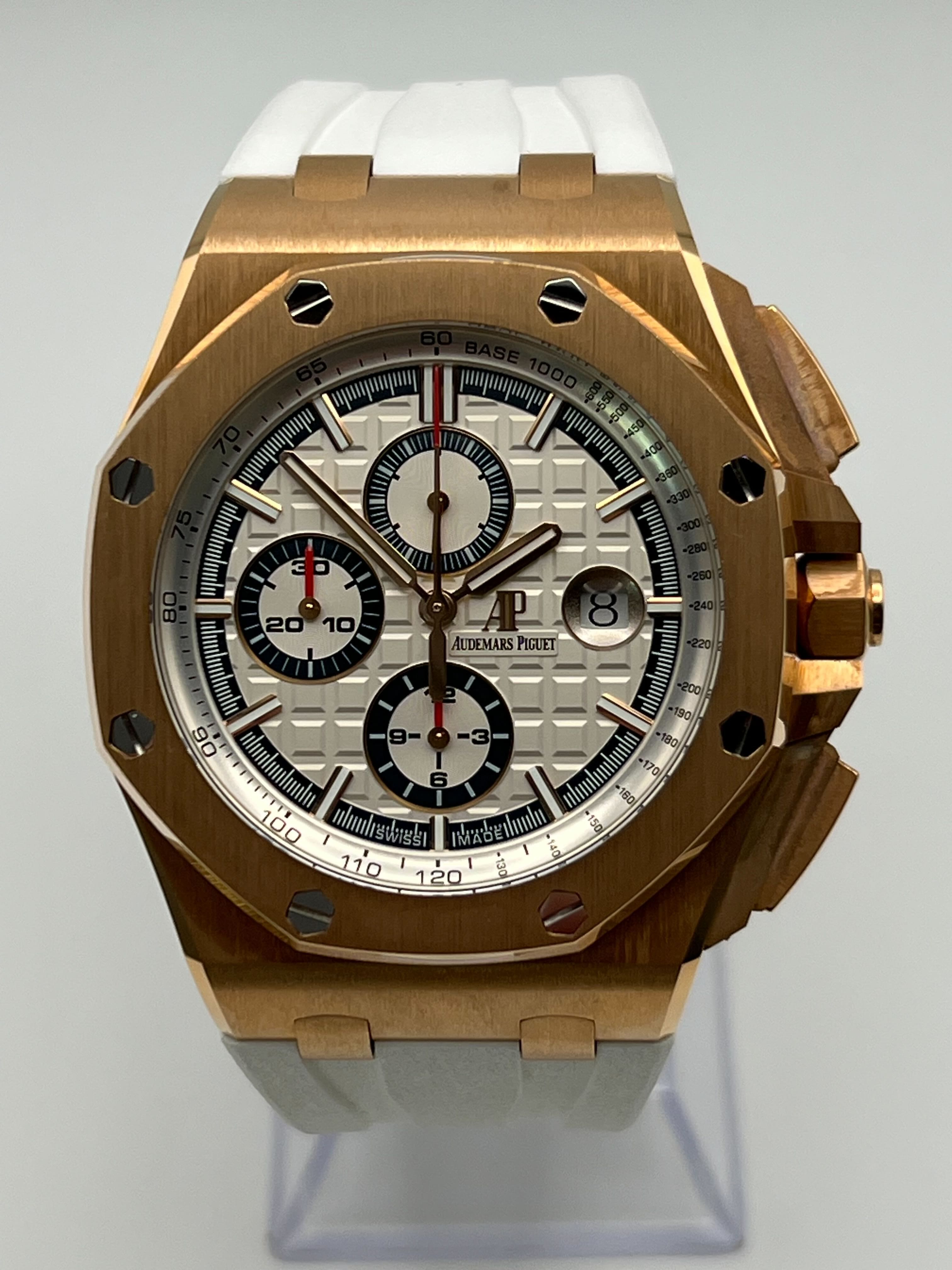 Audemars Piguet Royal Oak Offshore 26408OR.OO.A010CA.01.99 Chronograph 'Summer Byblos Edition' Rose Gold White Dial Limited Edition view 2