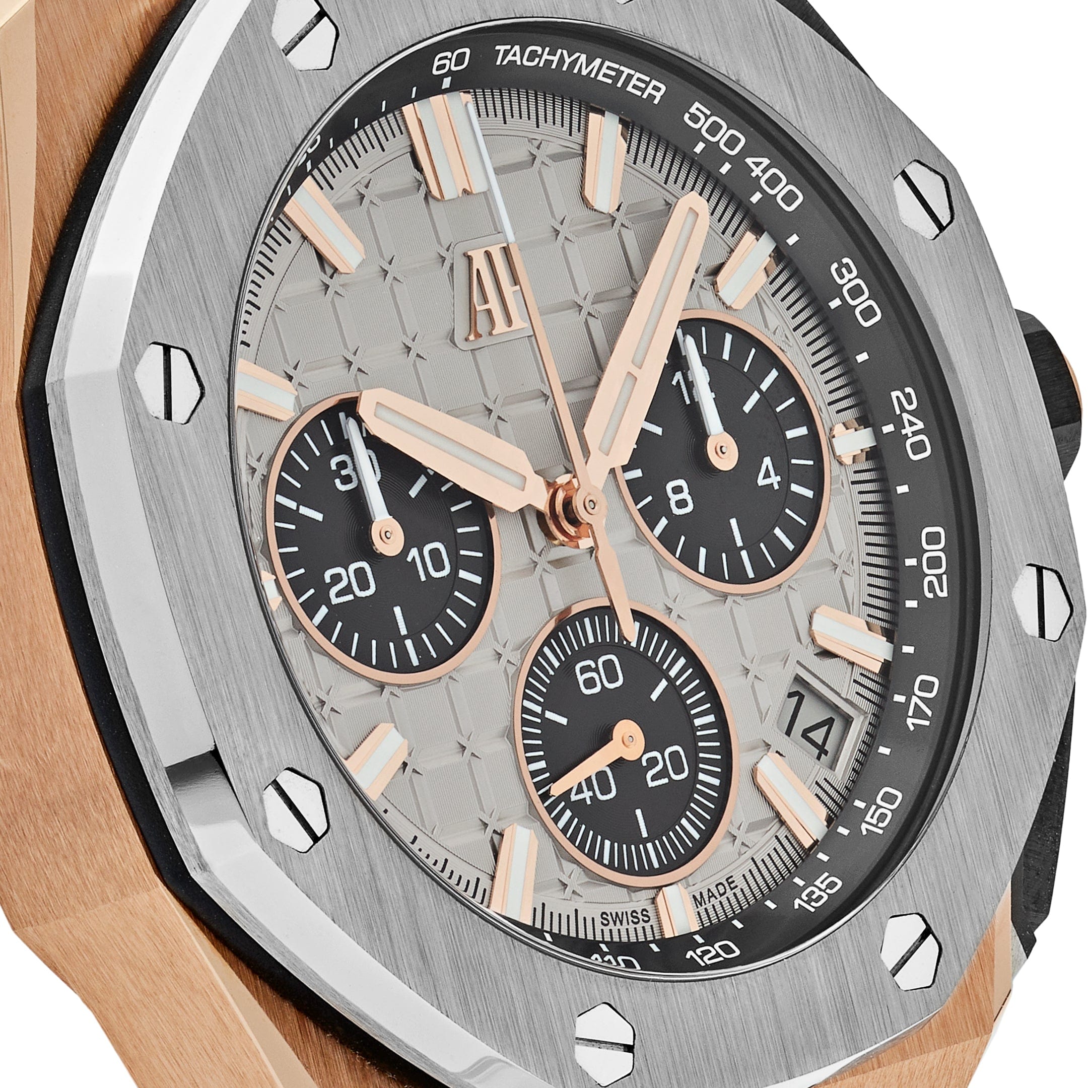 Audemars Piguet Royal Oak Offshore 26420OI.OO.A015VE.01 Chronograph Rose Gold Grey Dial view 4