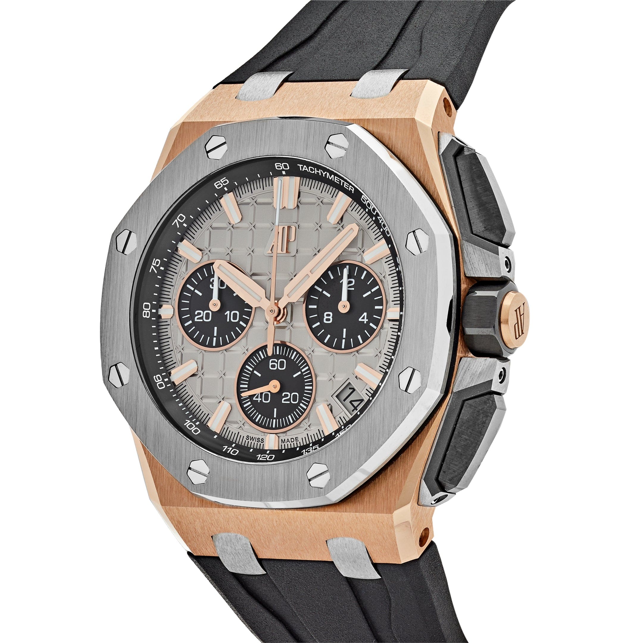 Audemars Piguet Royal Oak Offshore 26420OI.OO.A015VE.01 Chronograph Rose Gold Grey Dial view 3