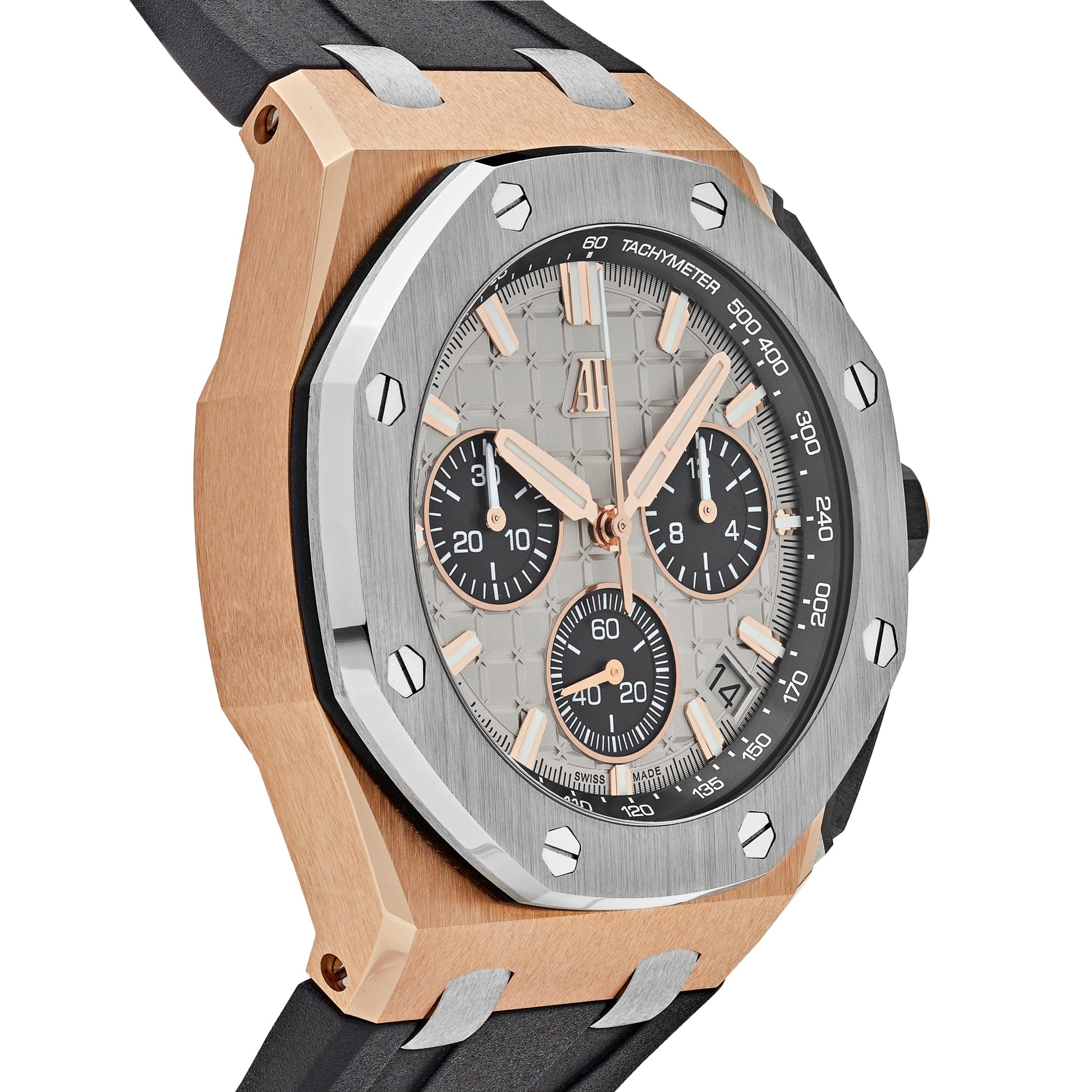 Audemars Piguet Royal Oak Offshore 26420OI.OO.A015VE.01 Chronograph Rose Gold Grey Dial view 5