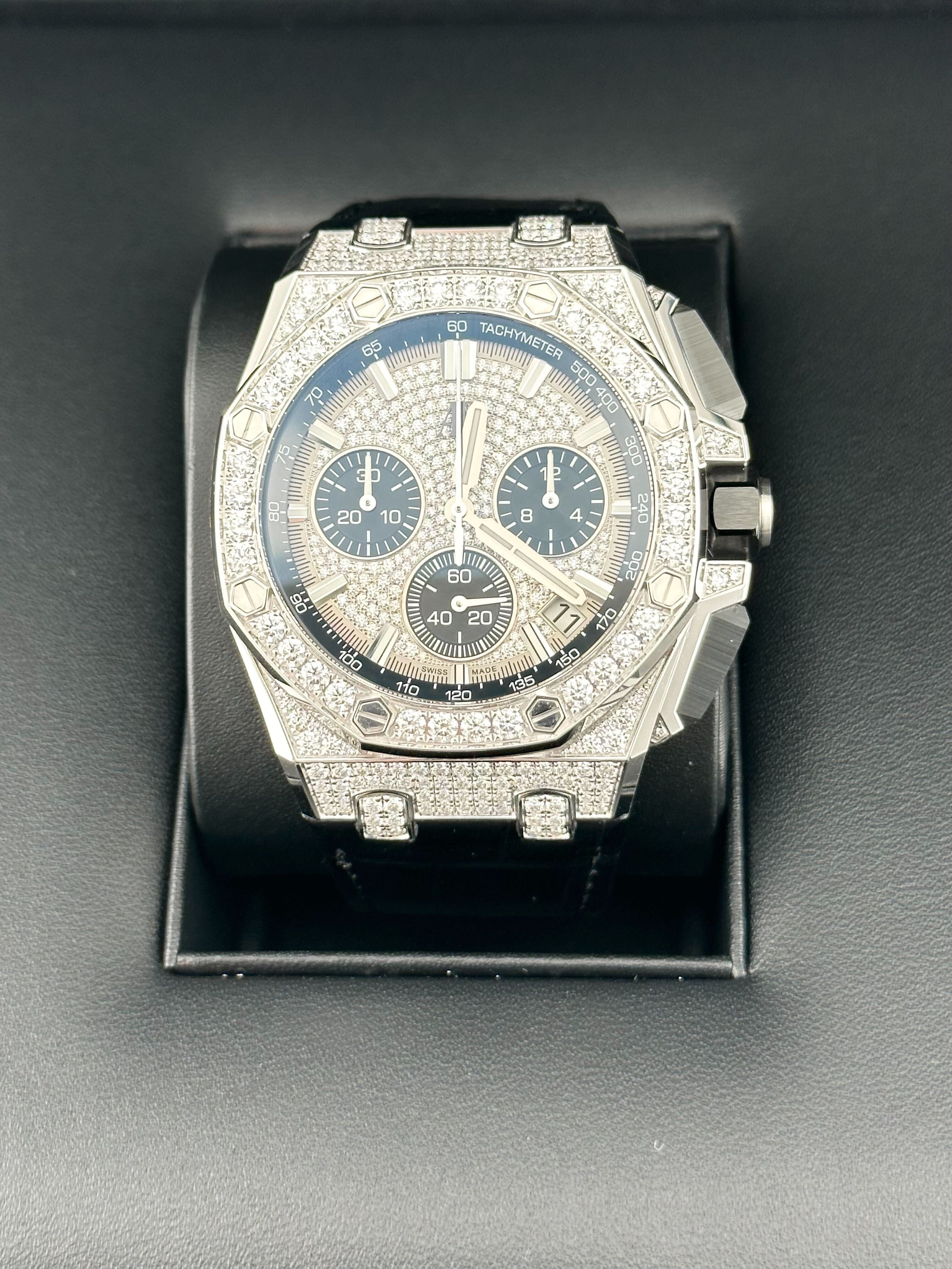 Audemars Piguet Royal Oak Offshore 26423BC.ZZ.D002CA.01 Chronograph Diamond Case And Bezel view 2