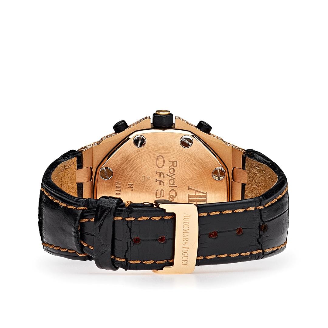 Audemars Piguet Royal Oak Offshore 26470OR.OO.A125CR.01 Chronograph Rose Gold Diamond Bezel view 4