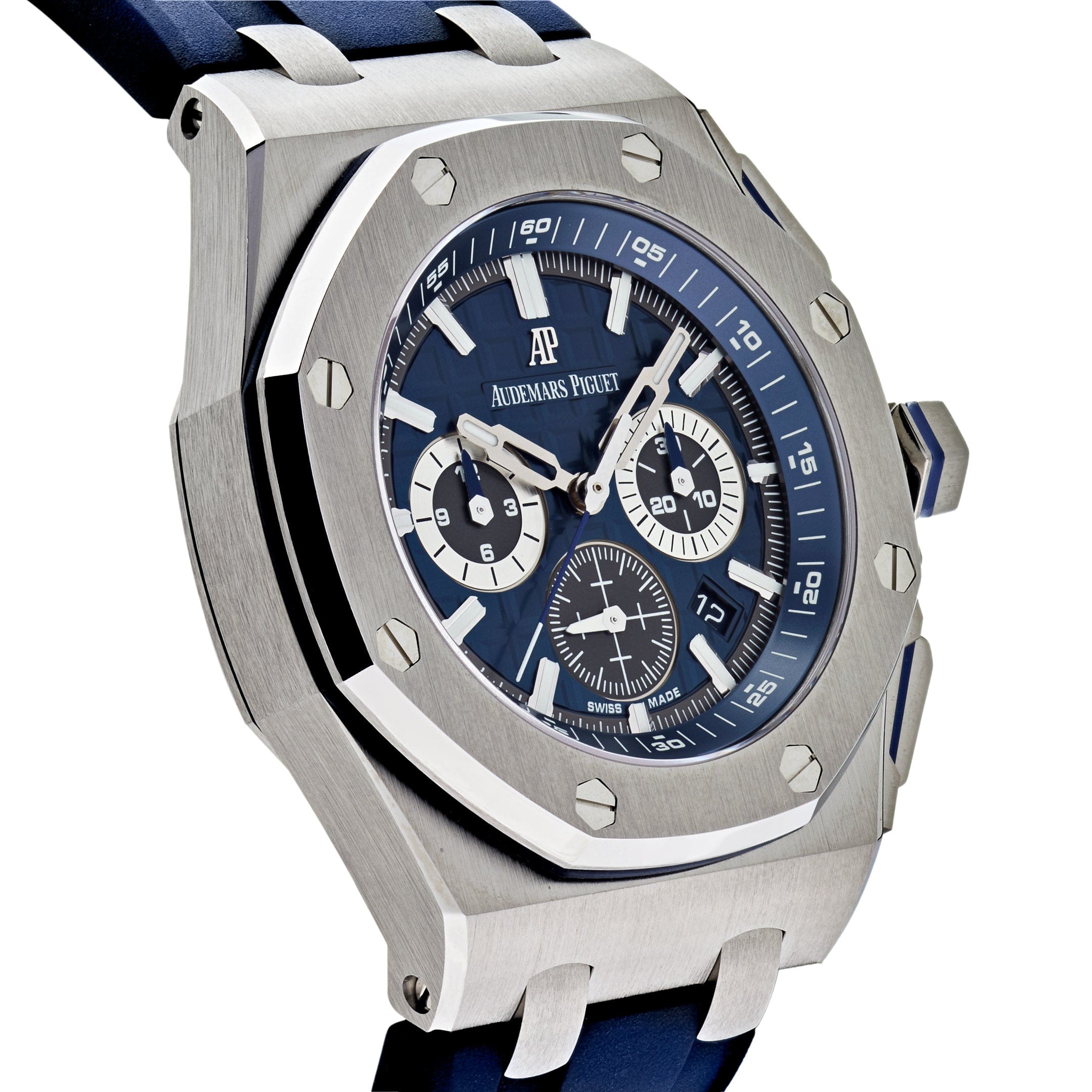 Audemars Piguet Royal Oak Offshore 26480TI.OO.A027CA.01 Chronograph Titanium Blue Dial view 3