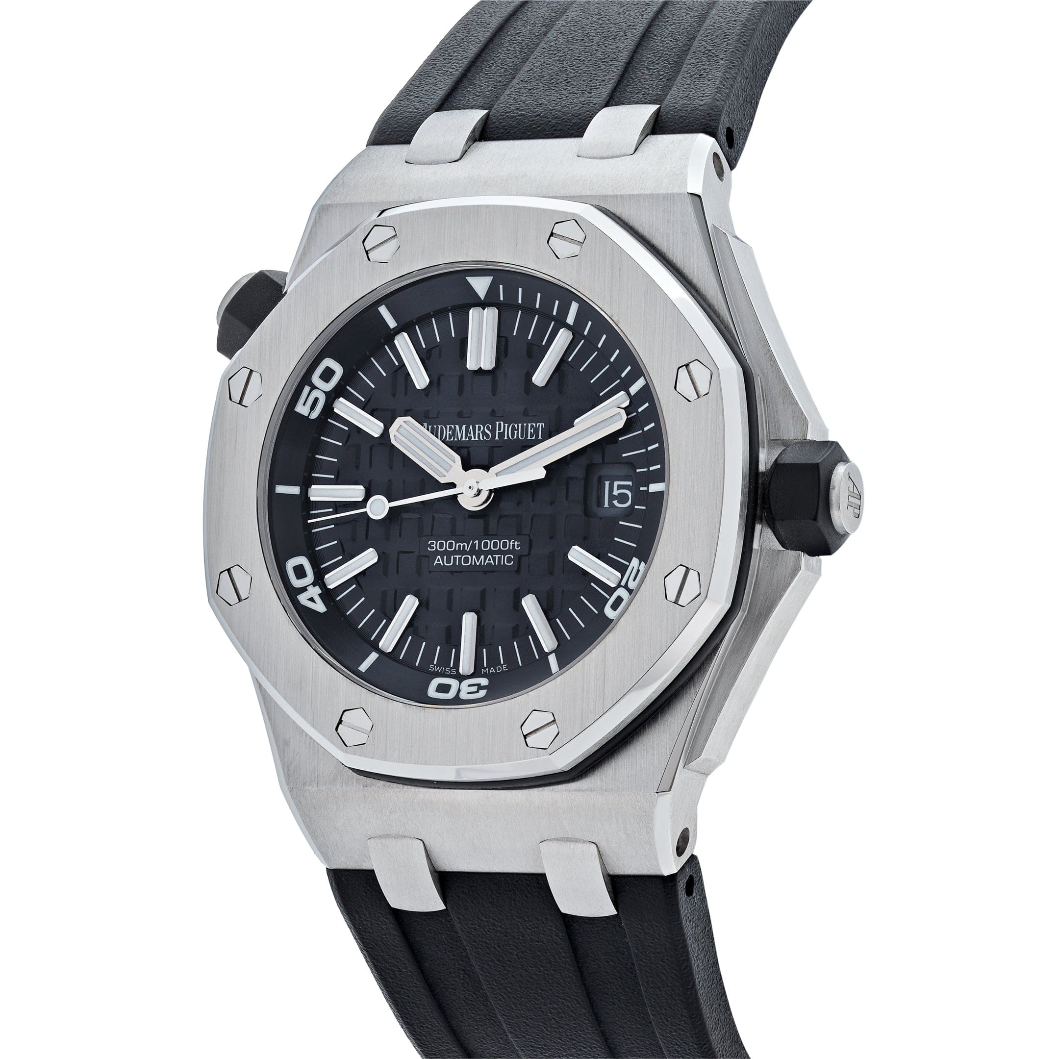 Audemars Piguet Royal Oak Offshore 15703ST.OO.A002CA.01 Diver Steel Black Dial view 2