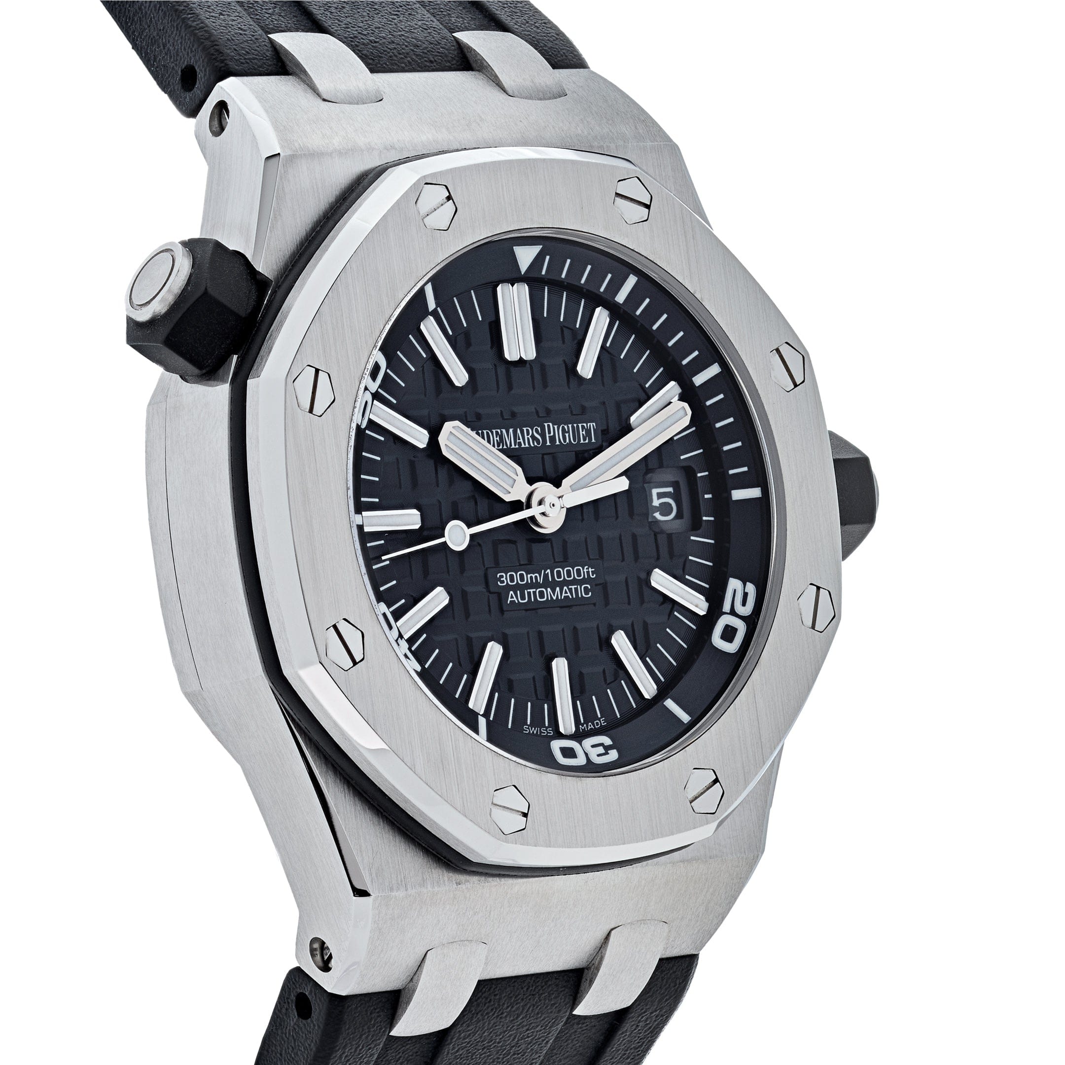 Audemars Piguet Royal Oak Offshore 15703ST.OO.A002CA.01 Diver Steel Black Dial view 3