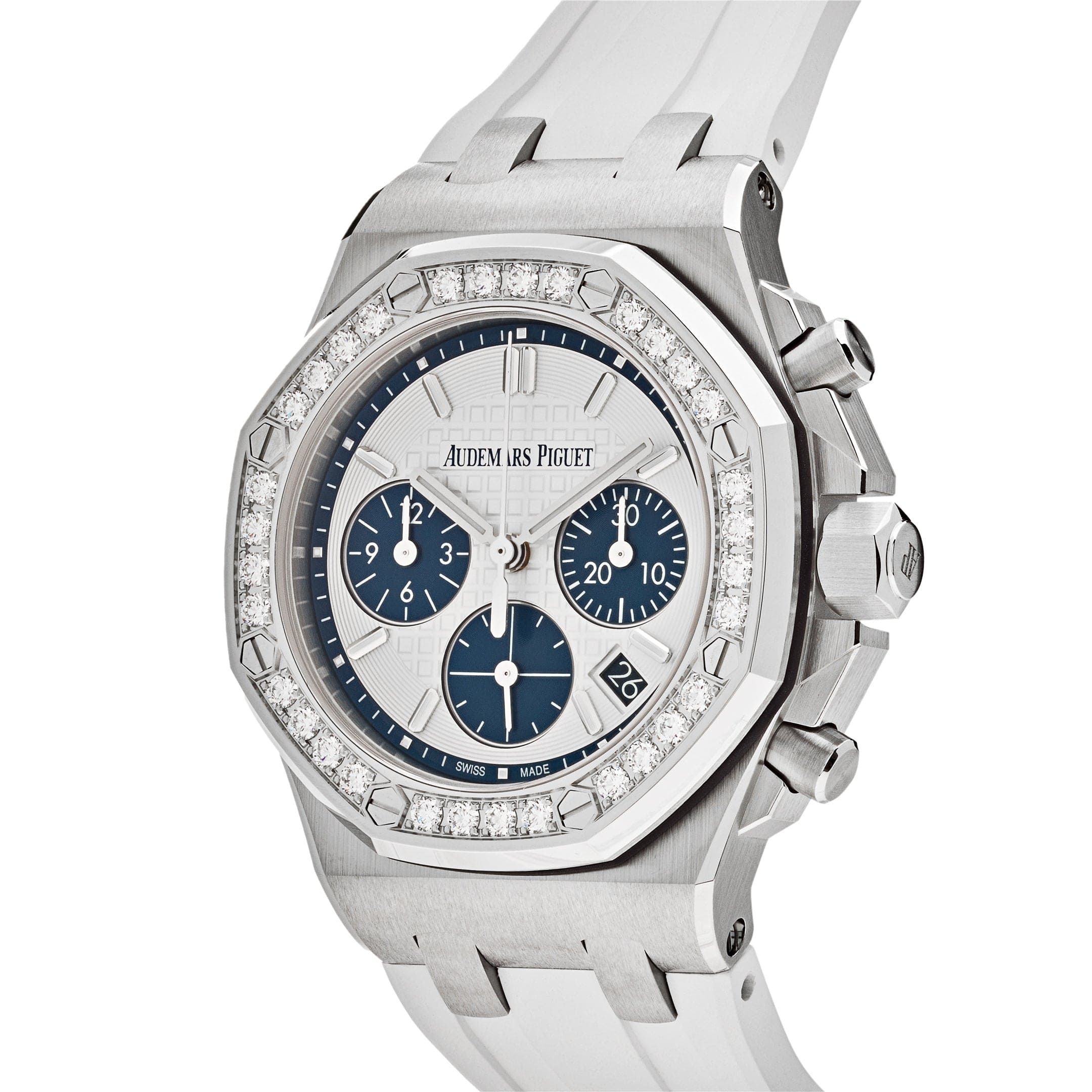 Audemars Piguet Royal Oak Offshore 26231ST.ZZ.D010CA.01.A Stainless Steel Silver Dial Diamond Bezel (2022) view 2