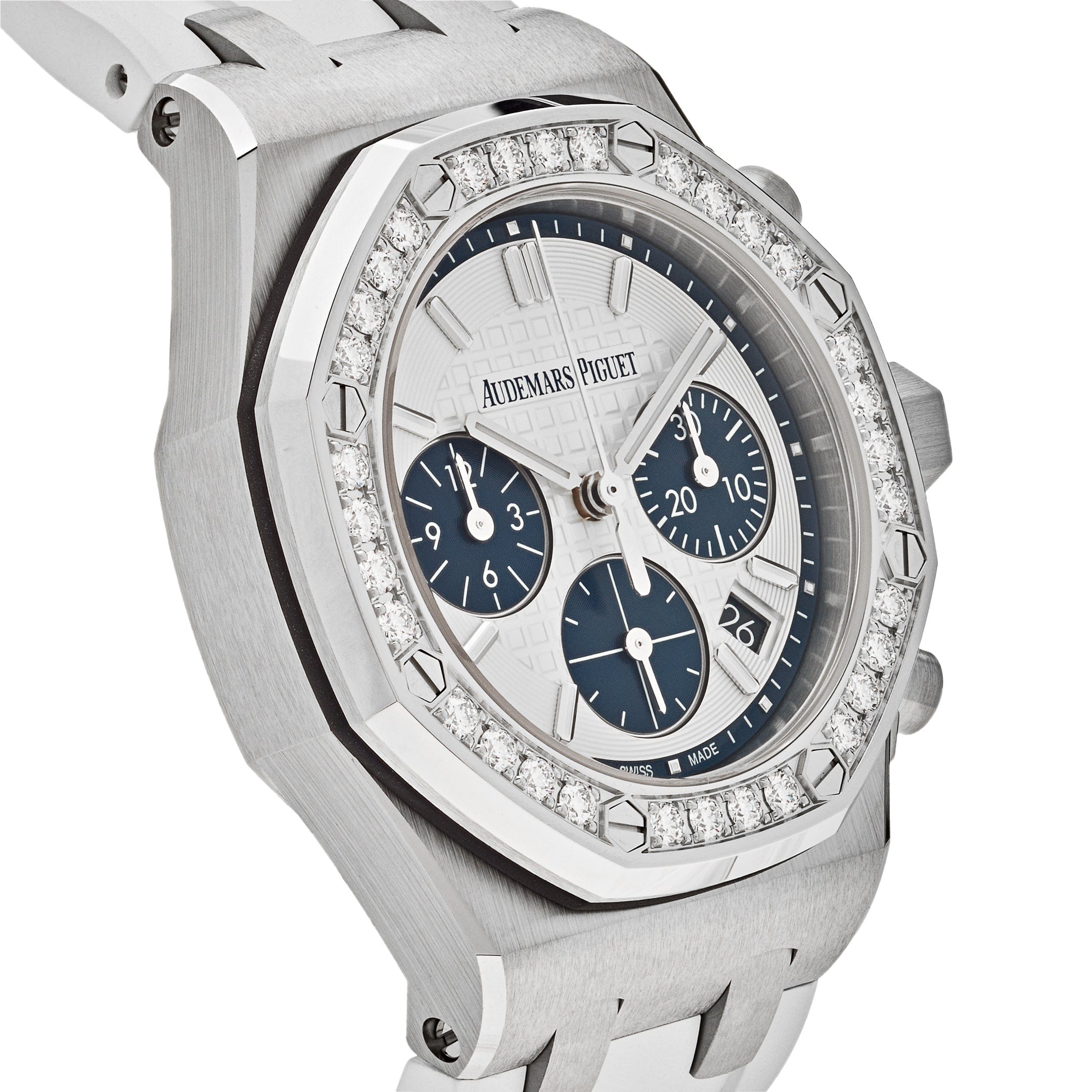 Audemars Piguet Royal Oak Offshore 26231ST.ZZ.D010CA.01.A Stainless Steel Silver Dial Diamond Bezel (2022) view 3