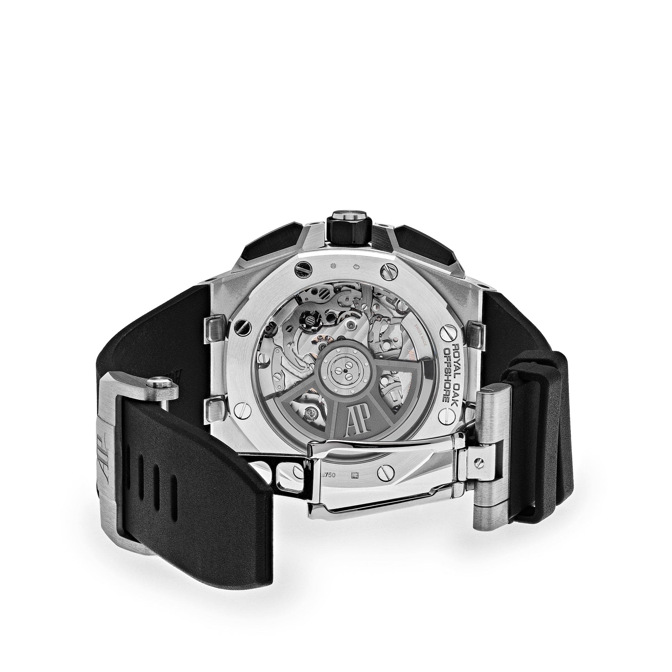 Audemars Piguet Royal Oak Offshore 26424BC.ZZ.D002CA.01 Selfwinding Chronograph White Gold Diamond Bezel Black Dial view 4