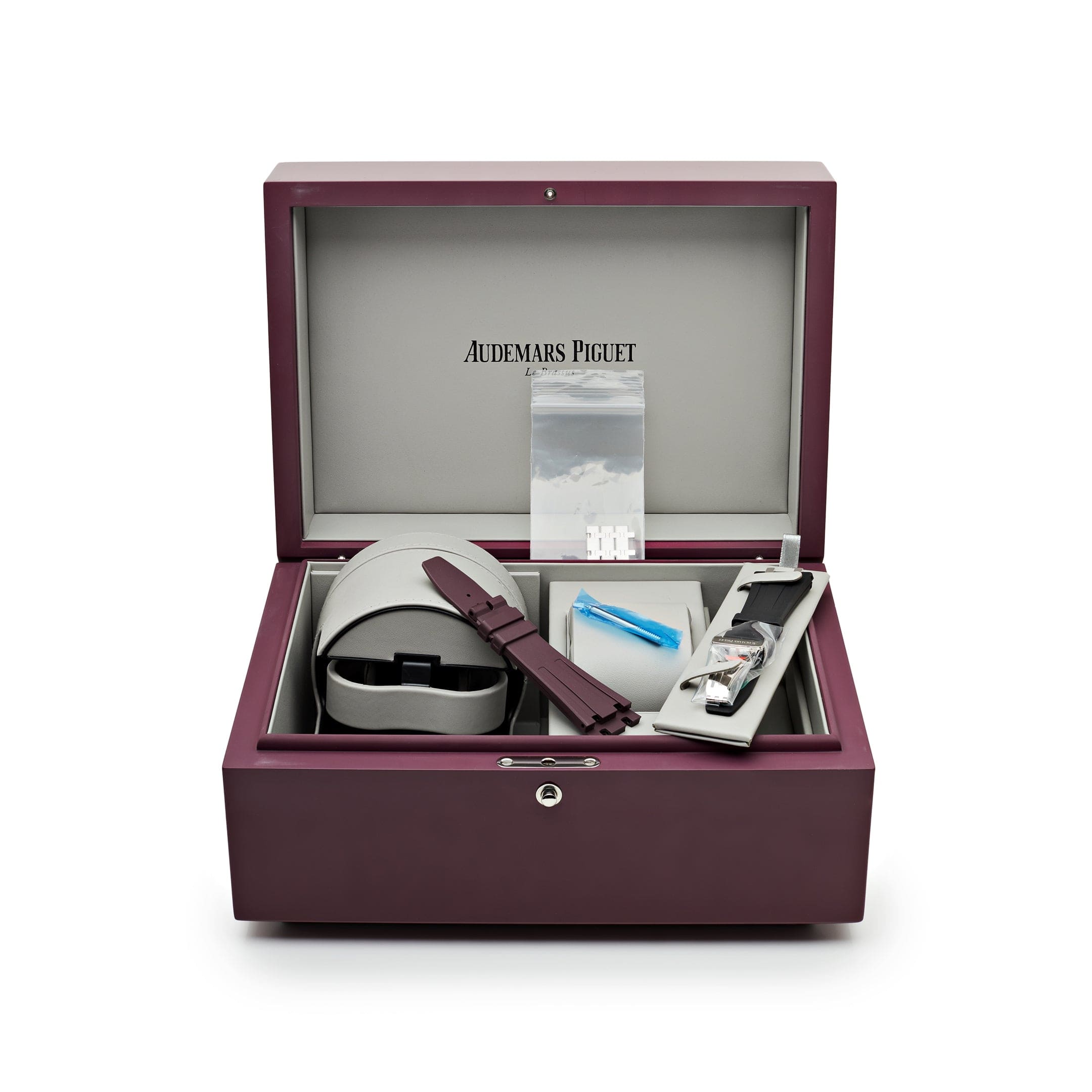 Audemars Piguet Royal Oak Perpetual Calendar 26598BC.ZZ.1220BC.01 'Special Edition' White Gold Burgundy Dial Diamond Bezel (2024) view 8