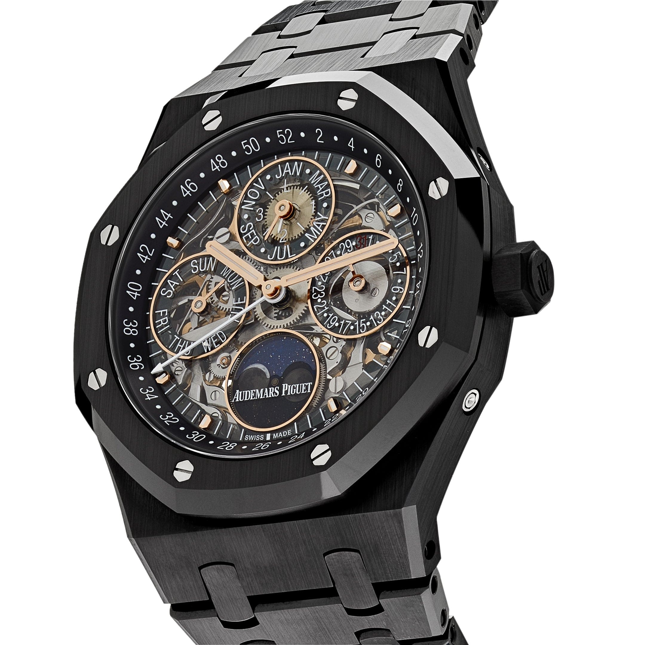 Audemars Piguet Royal Oak Perpetual Calendar 26585CE.OO.1225CE.01 Openworked Black Ceramic view 2