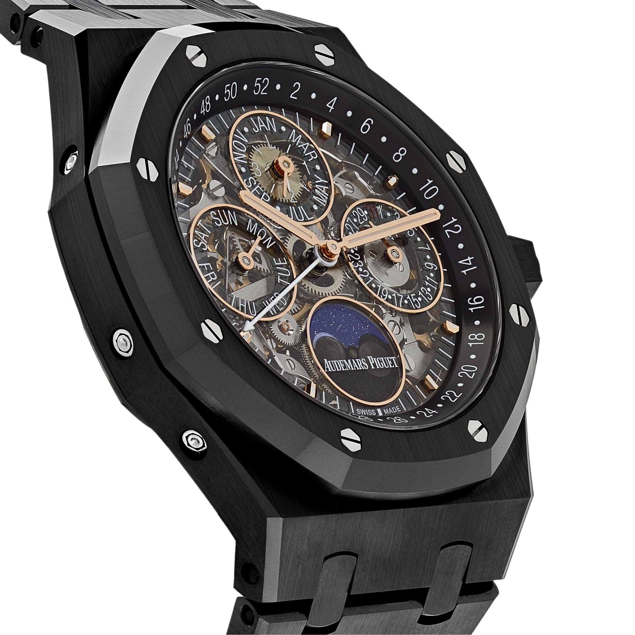 Audemars Piguet Royal Oak Perpetual Calendar 26585CE.OO.1225CE.01 Openworked Black Ceramic view 3