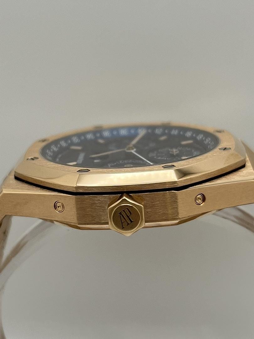 Audemars Piguet Royal Oak Perpetual Calendar 26574OR.OO.1220OR.02 Rose Gold Blue Dial view 6