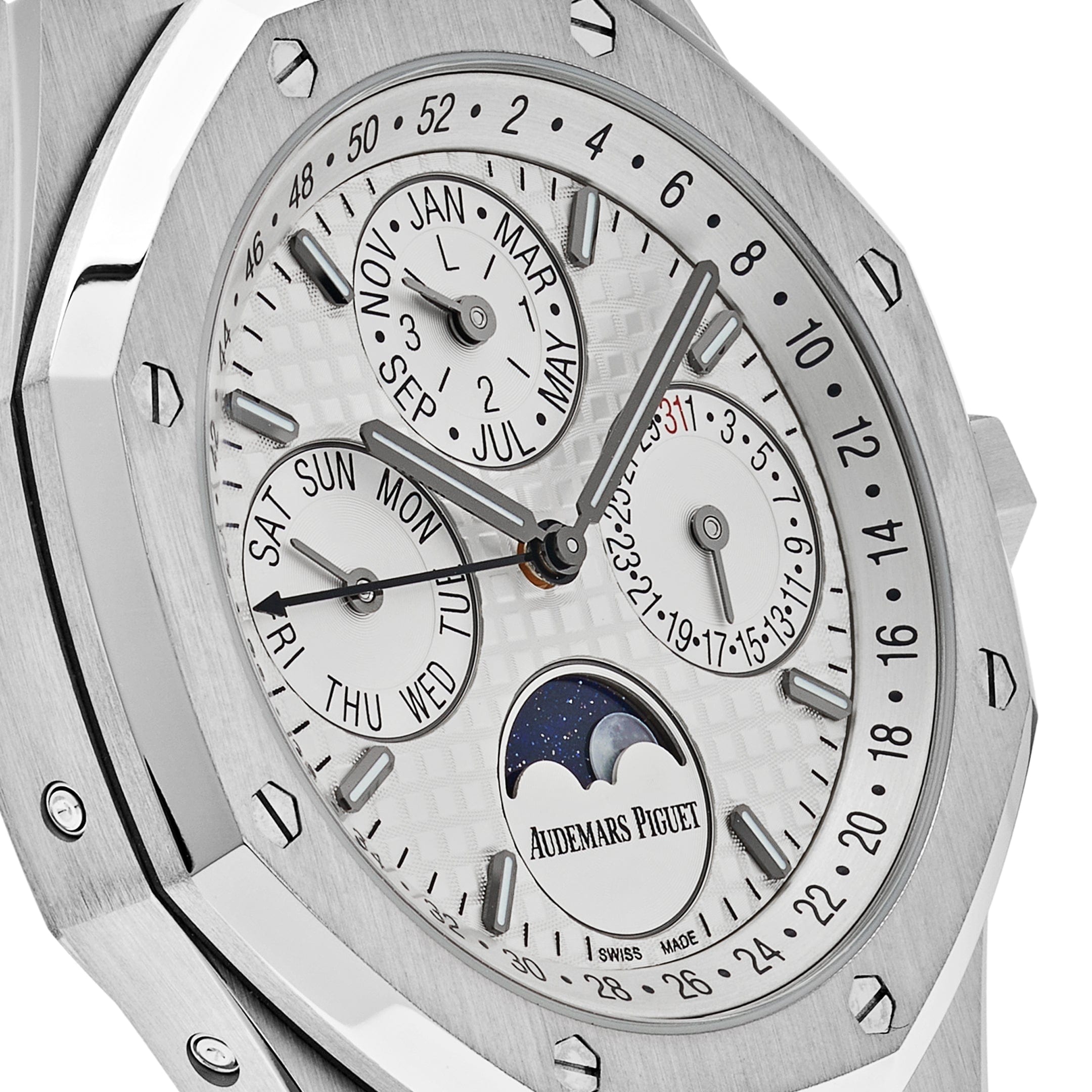 Audemars Piguet Royal Oak Perpetual Calendar 26574ST.OO.1220ST.01 Steel White Dial view 4