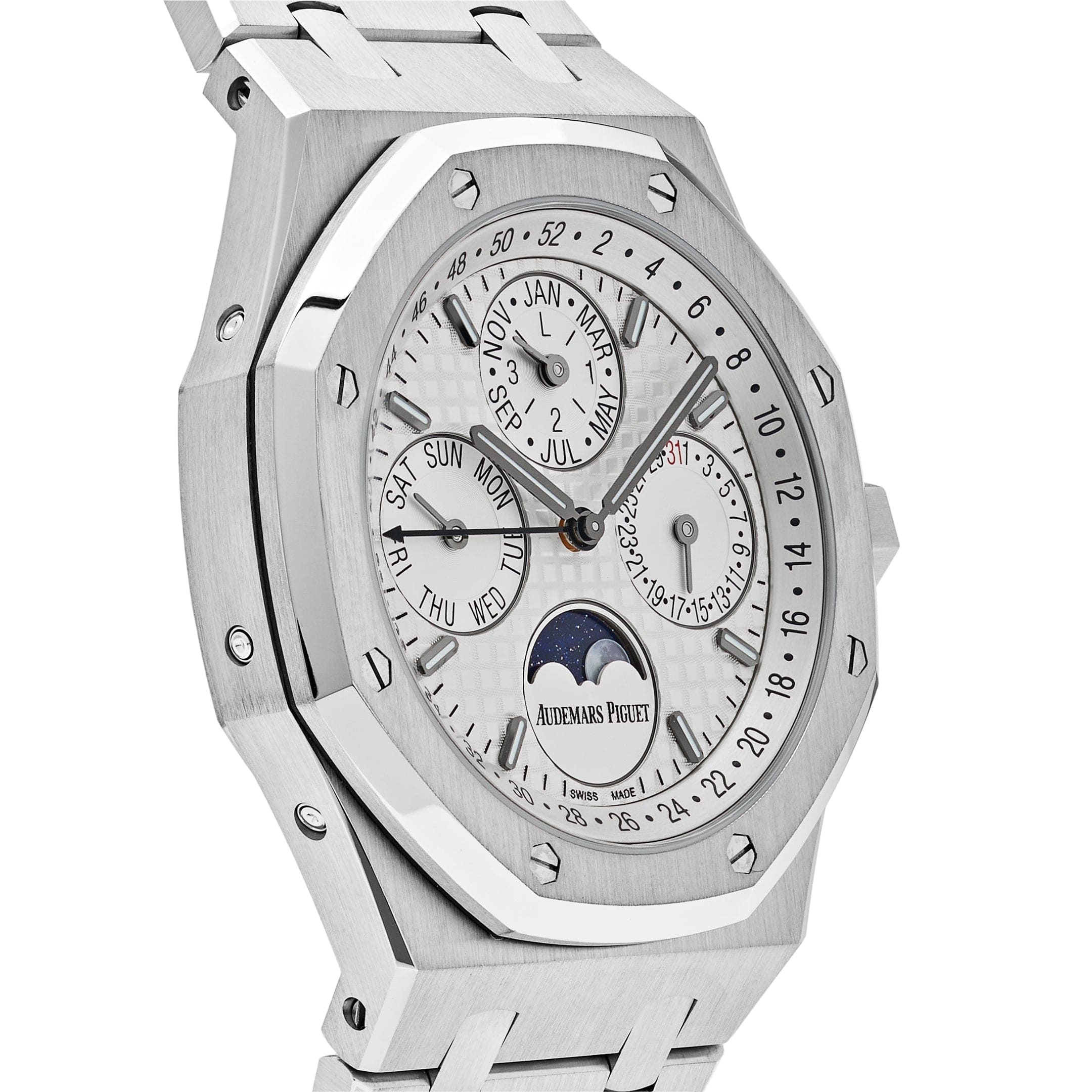 Audemars Piguet Royal Oak Perpetual Calendar 26574ST.OO.1220ST.01 Steel White Dial view 3