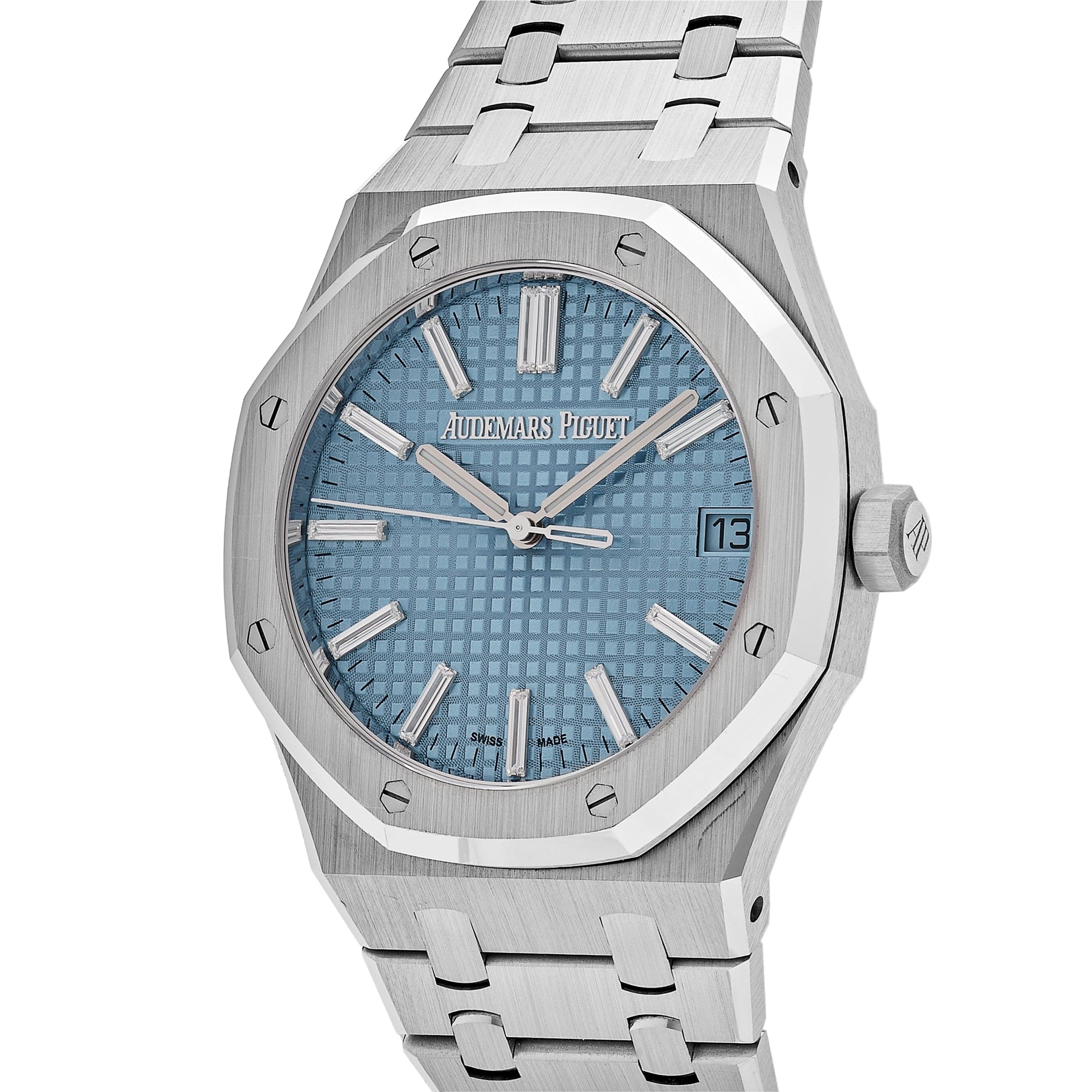 Audemars Piguet Royal Oak Selfwinding 15510BC.OO.1320BC.01 White Gold Blue Dial Limited Edition view 3