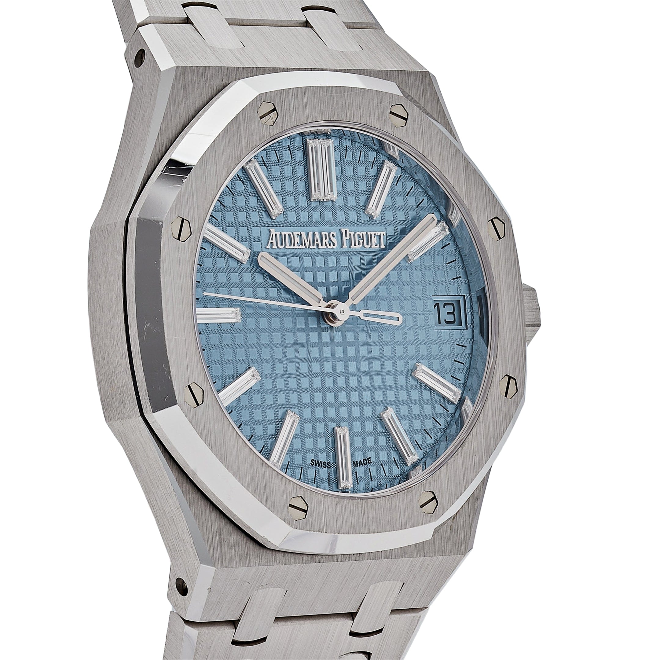 Audemars Piguet Royal Oak Selfwinding 15510BC.OO.1320BC.01 White Gold Blue Dial Limited Edition view 4