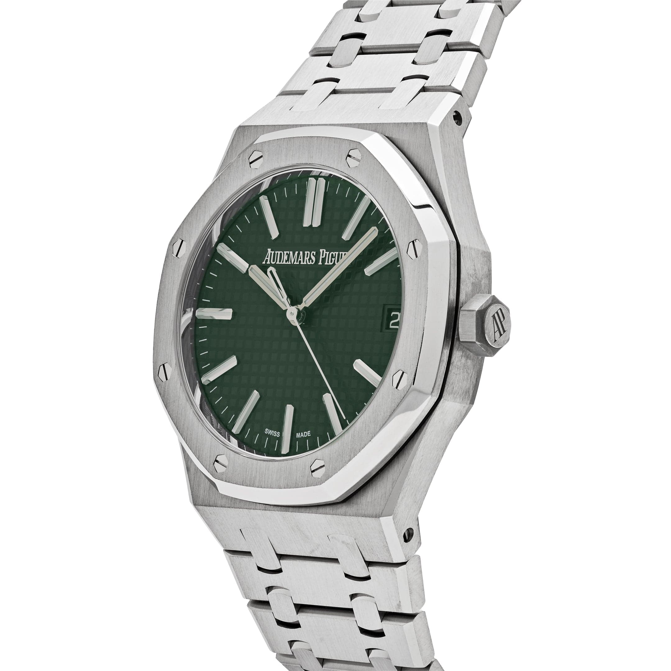 Audemars Piguet Royal Oak Selfwinding 15510ST.OO.1320ST.09 Stainless Steel Green Dial (2023) view 3