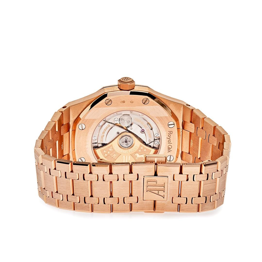 Audemars Piguet Royal Oak Selfwinding Rose Gold Blue Dial 15400OR.OO.1220OR.03 view 4