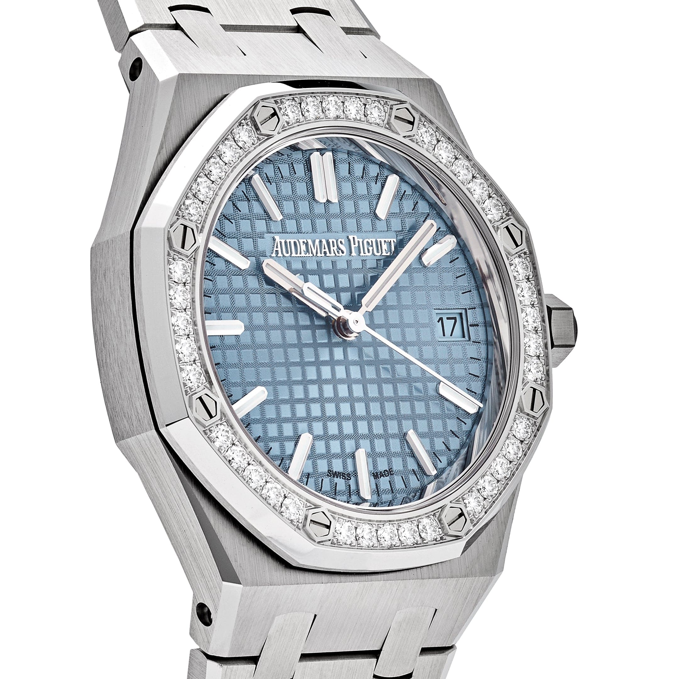 Audemars Piguet Royal Oak 77451ST.ZZ.1361ST.03 Selfwinding Stainless Steel Blue Dial Diamond Bezel (2024) view 4