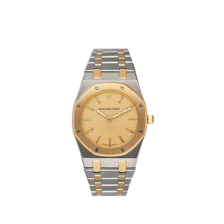 Audemars Piguet Royal Oak Vintage Stainless Steel Yellow Gold Champagne Dial
