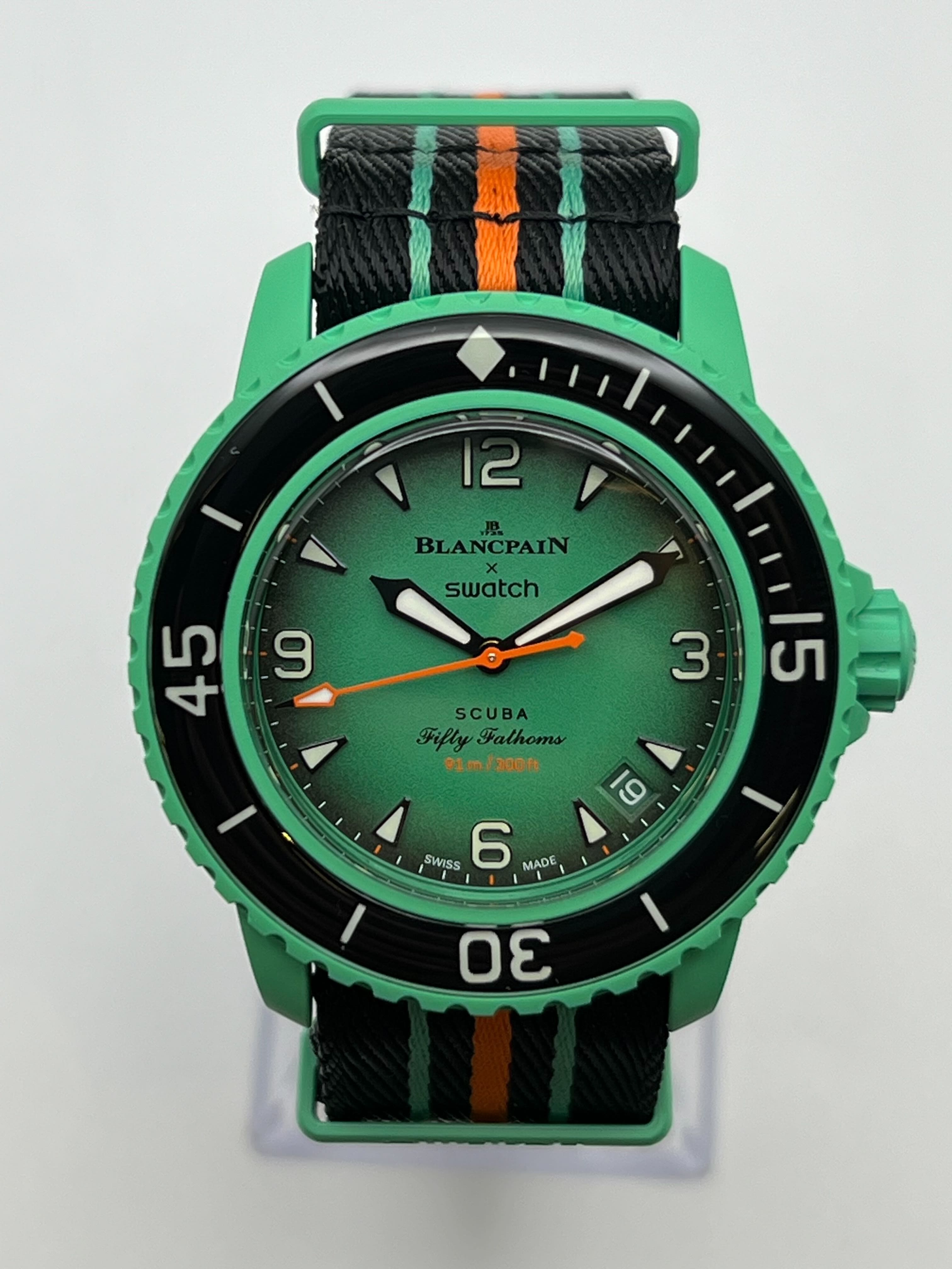 Blancpain x Swatch Scuba Fifty Fathoms Collection Indian Ocean SO35I100 view 2