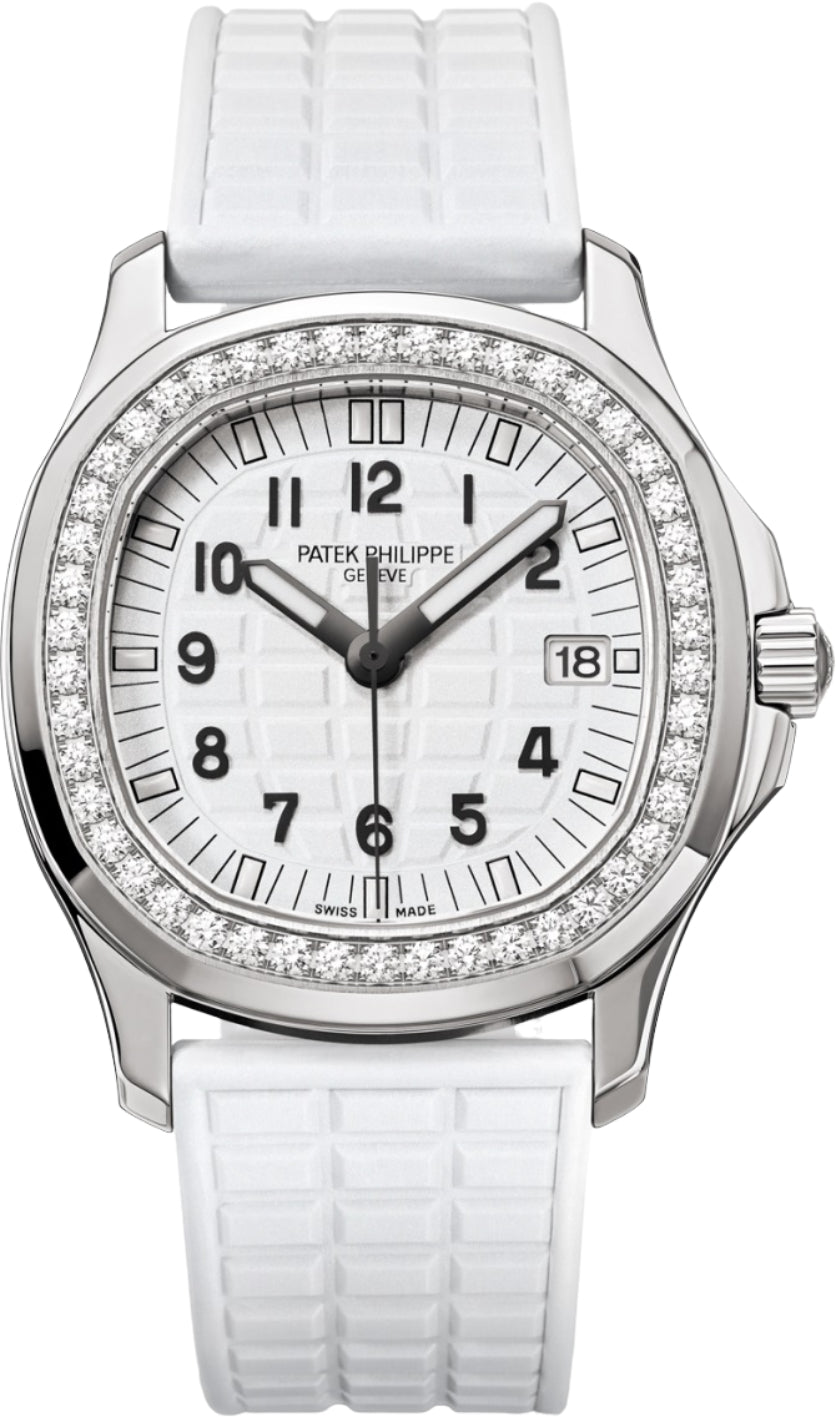 Patek Philippe Aquanaut Luce 38.5mm Stainless Steel White Dial Diamond Bezel Composite Strap – 5067A-024