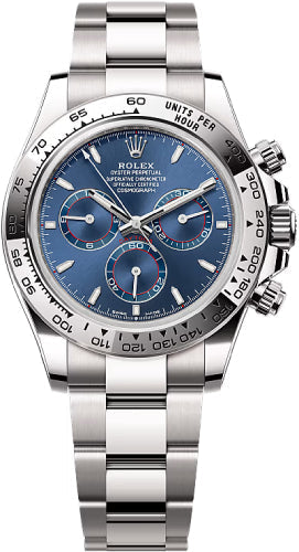 Rolex Cosmograph Daytona 40mm Bright Blue Dial White Gold – 126509