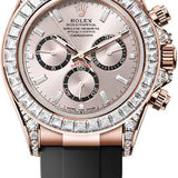 Rolex Cosmograph Daytona 40mm Everose Gold Diamond-Set Dial Oysterflex Bracelet Diamond-Set Bezel and Diamond-Set Lugs – 126535TBR