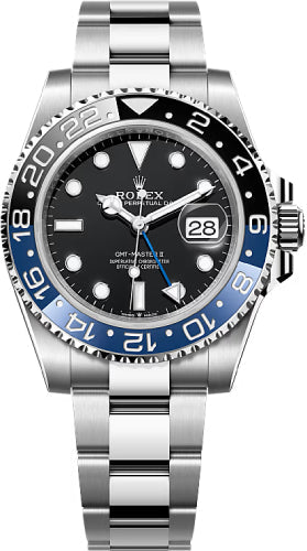 Rolex GMT-Master II 40mm Oystersteel Black Dial Batgirl Blue-Black Cerachrom Bezel Oyster Bracelet – 126710BLNR
