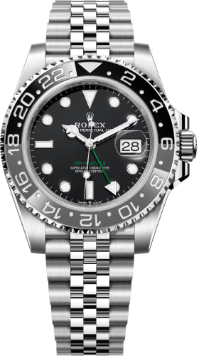 Rolex GMT-Master II 40mm Oystersteel Black Dial Grey-Green Cerachrom Bezel Jubilee Bracelet – 126710GRNR