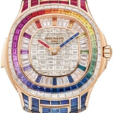 Patek Philippe Aquanaut Luce Rainbow Minute Repeater 38.8mm Rose Gold Gem-Set Bezel – 5260/1455R-001