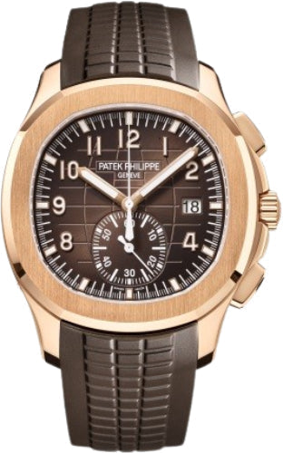 Patek Philippe Aquanaut Chronograph 42.2mm Rose Gold Brown Dial Rubber Strap – 5968R-001