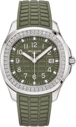 Patek Philippe Aquanaut Luce 38.8mm Stainless Steel Green Dial Diamond Bezel Rubber Strap – 5267/200A-011